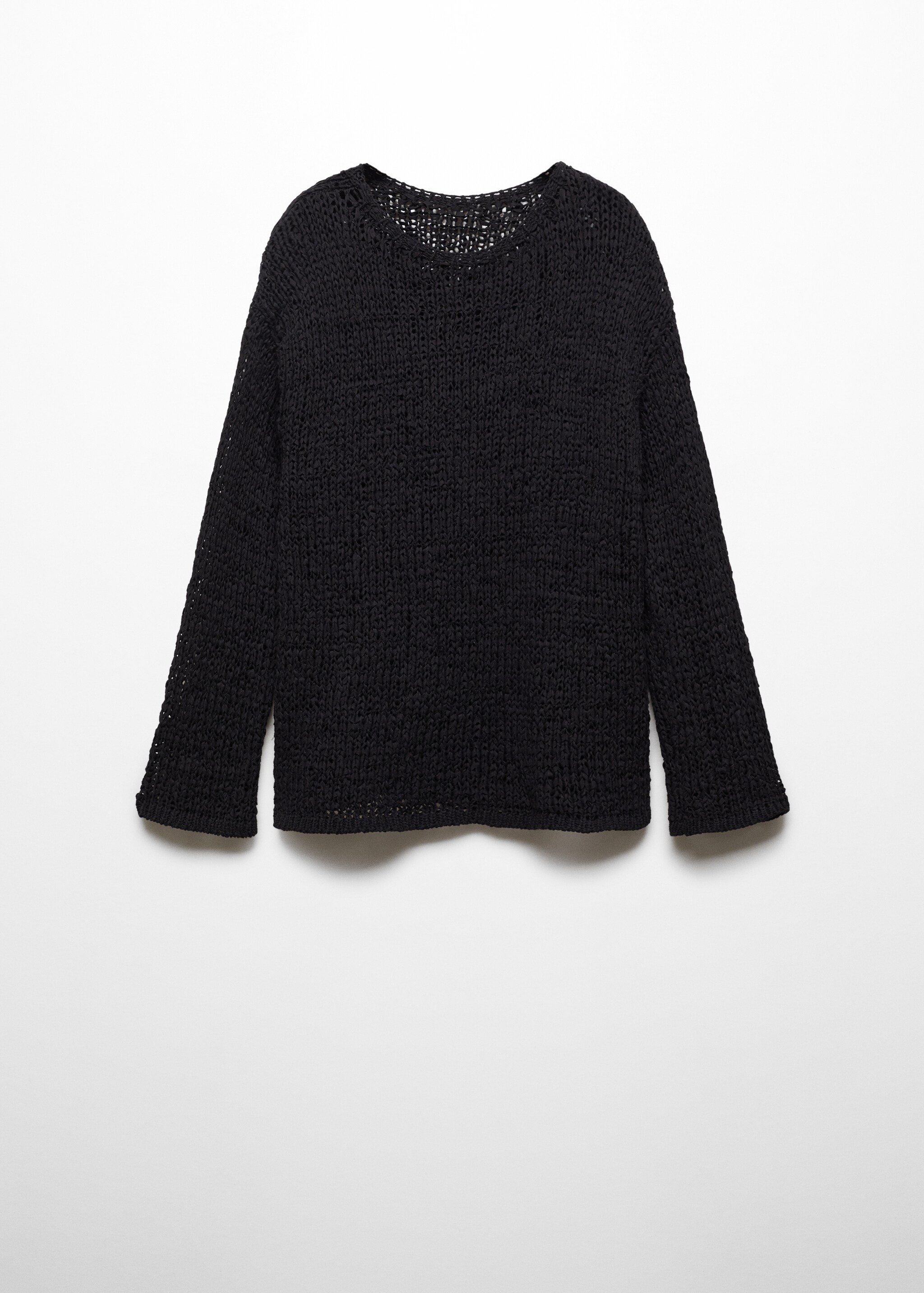 Boat-neck knitted sweater - Article without model
