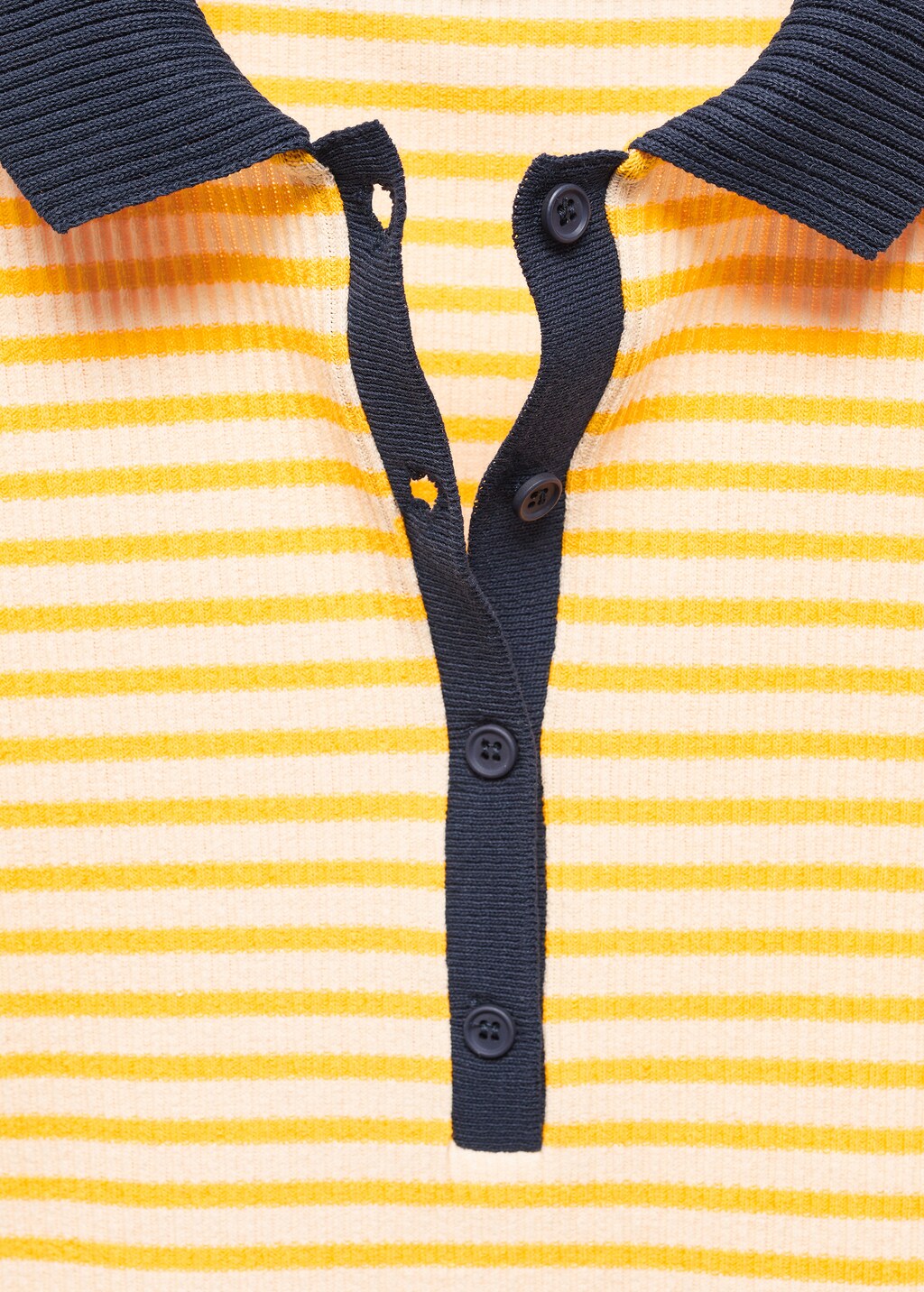 Short-sleeved striped polo shirt