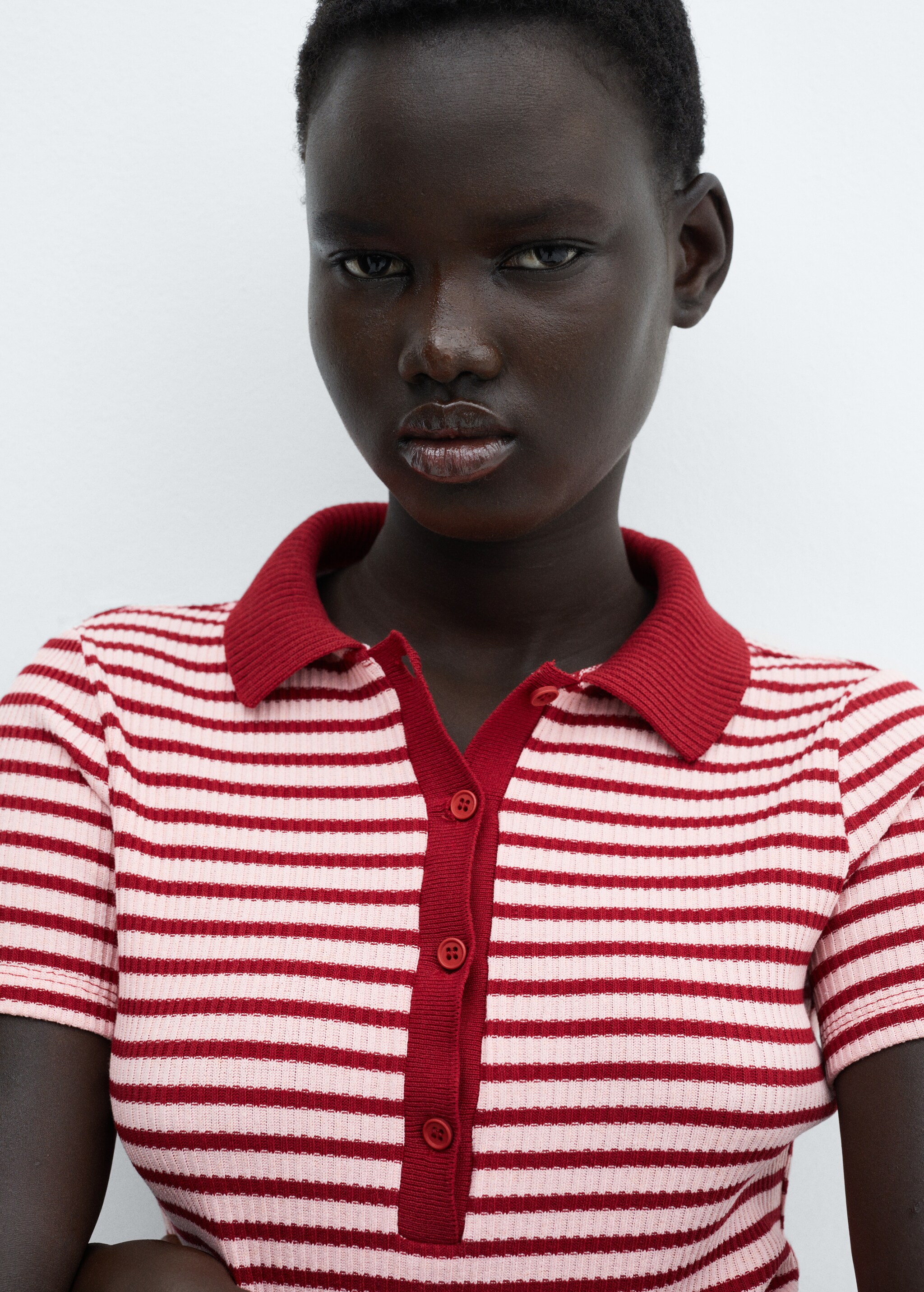 Short sleeve striped polo shirt - Details of the article 1