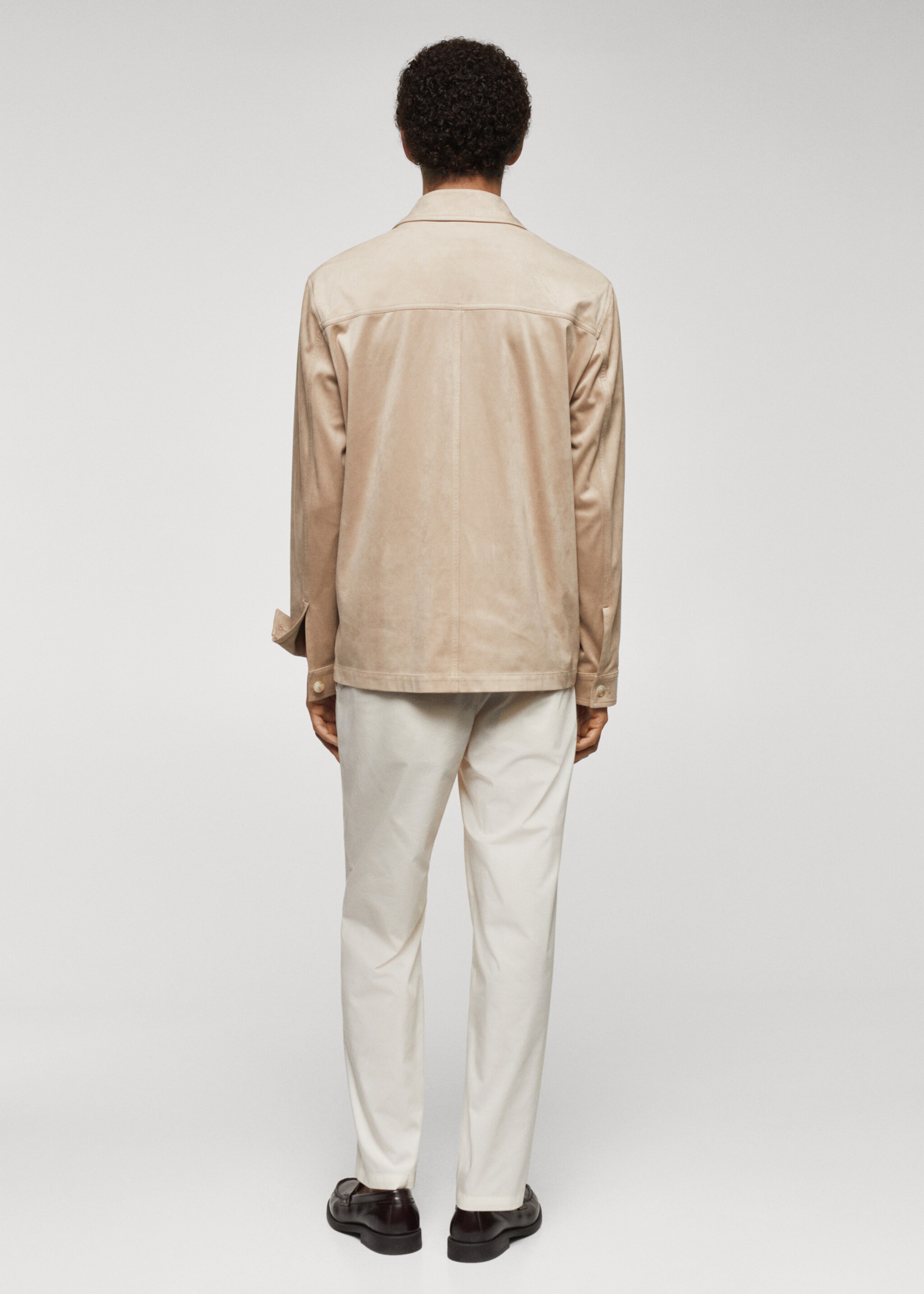 Suede effect overshirt with pockets - Reverse of the article