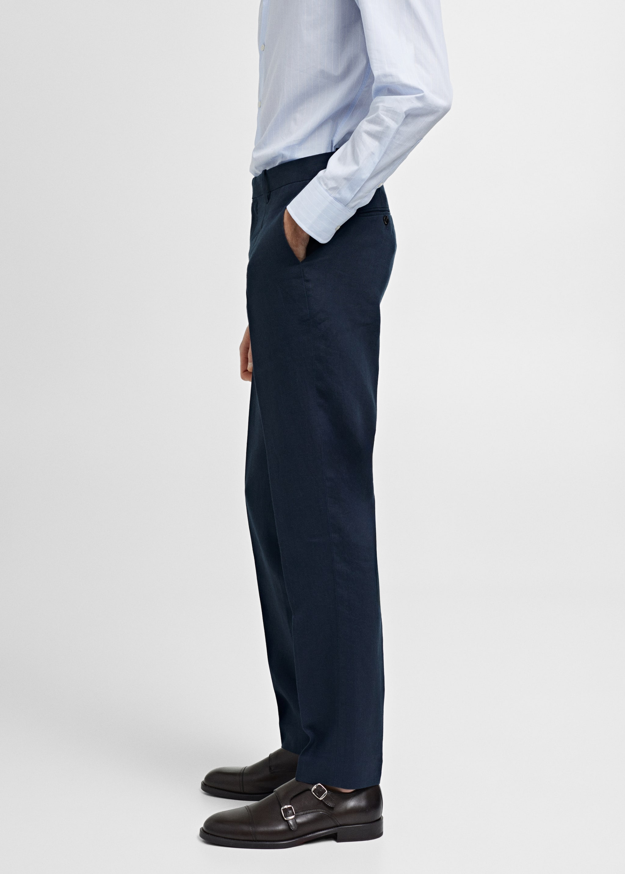 Pantalon costume slim-fit 100 % lin - Détail de l'article 2
