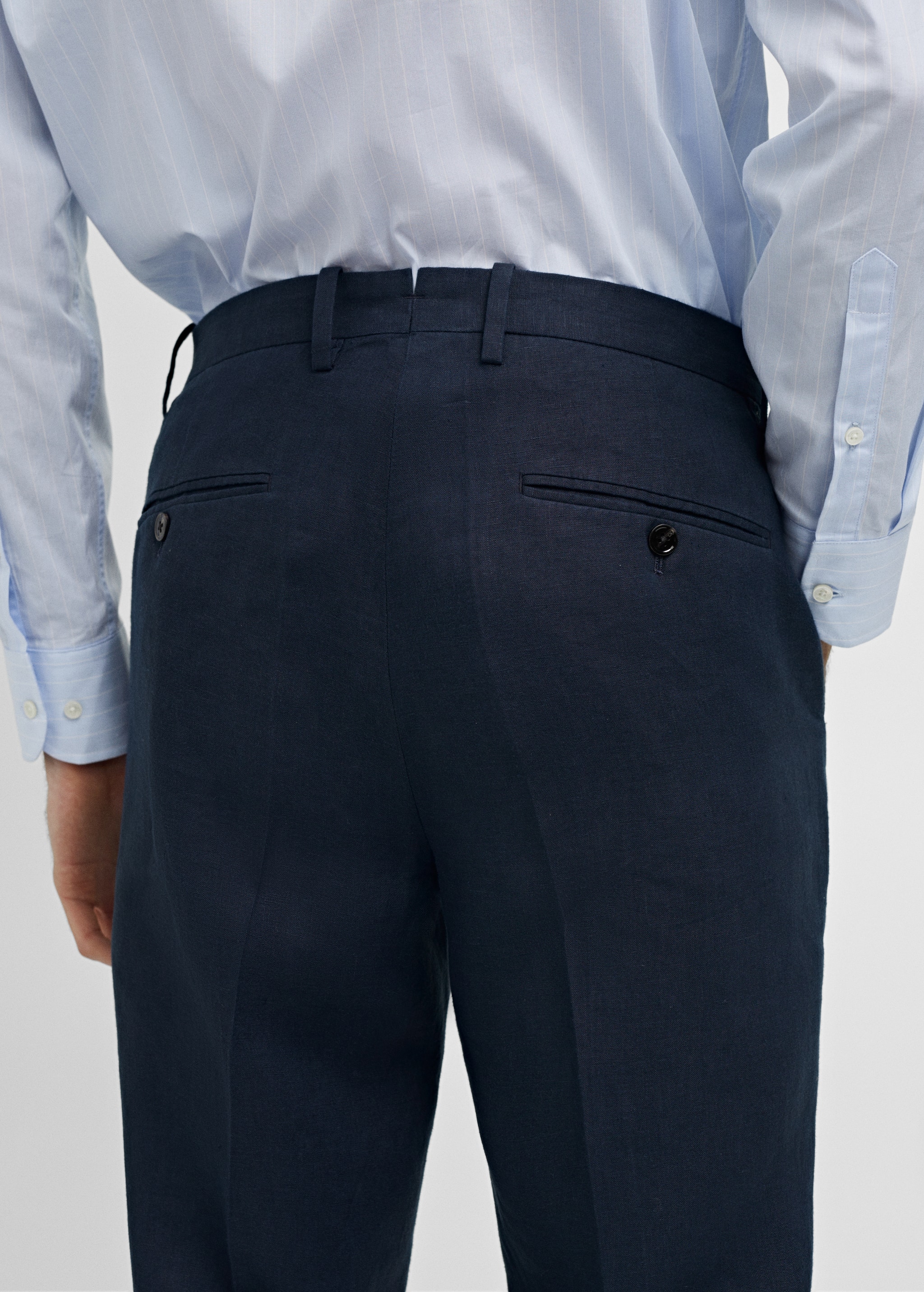 Pantalon costume slim-fit 100 % lin - Détail de l'article 4
