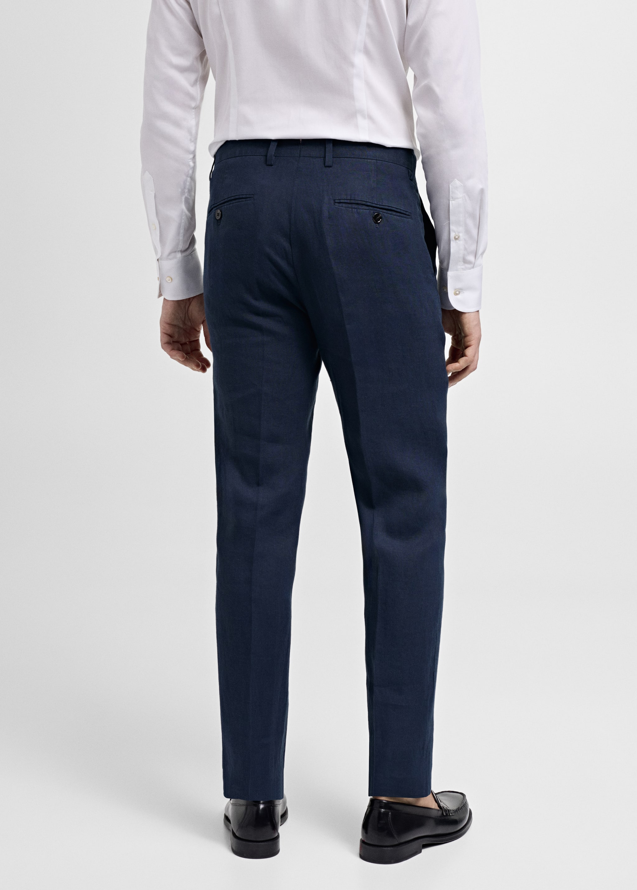 Pantalon costume slim-fit 100 % lin - Verso de l’article