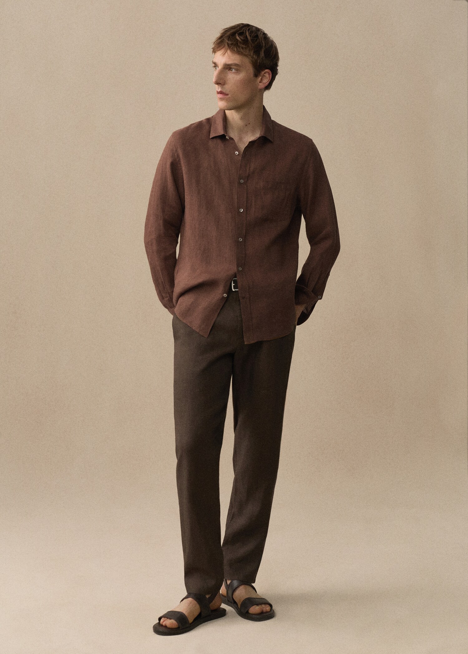 Chemise classic-fit 100 % lin - Détail de l'article 5