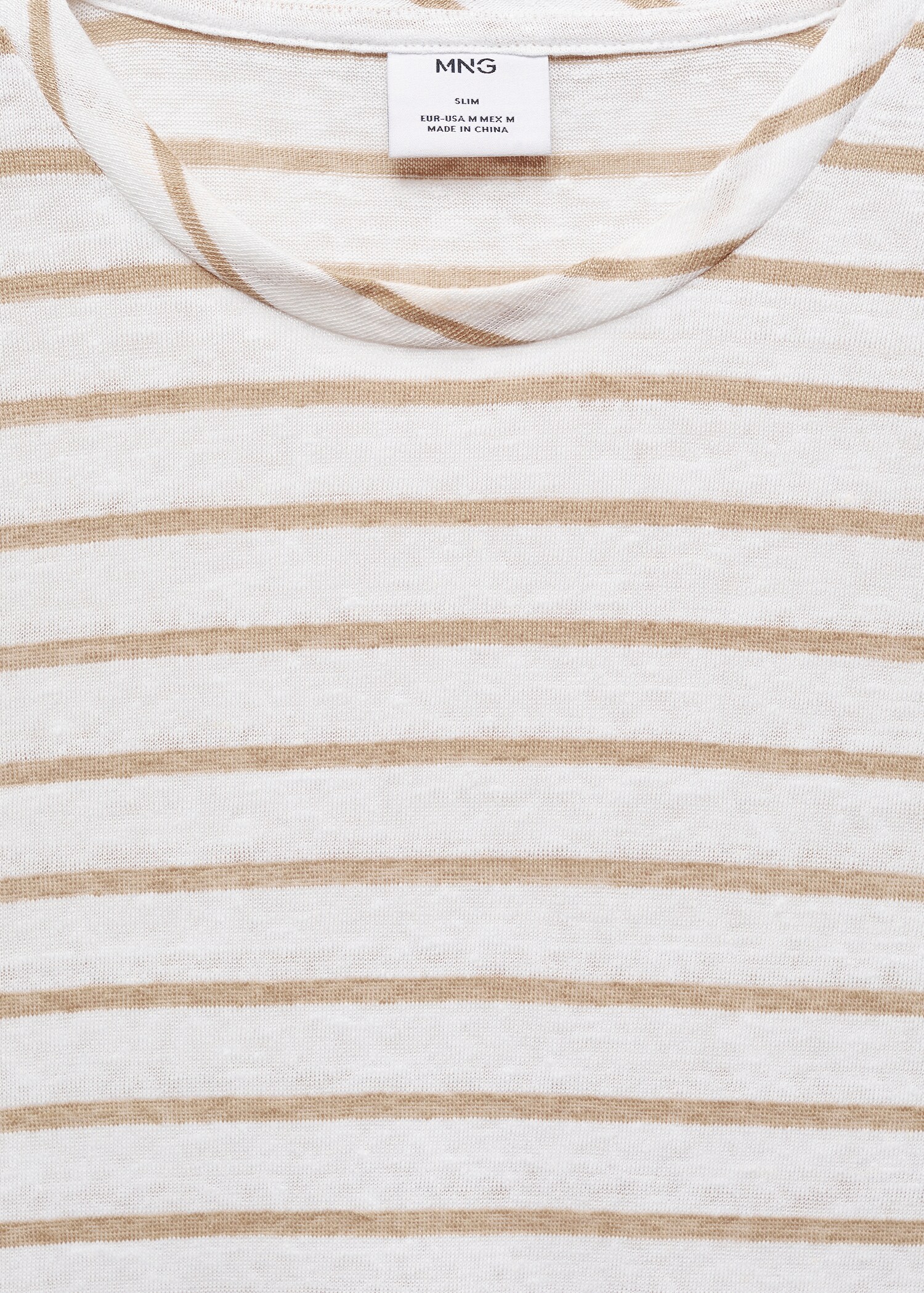 T-shirt de 100% linho às riscas - Pormenor do artigo 8