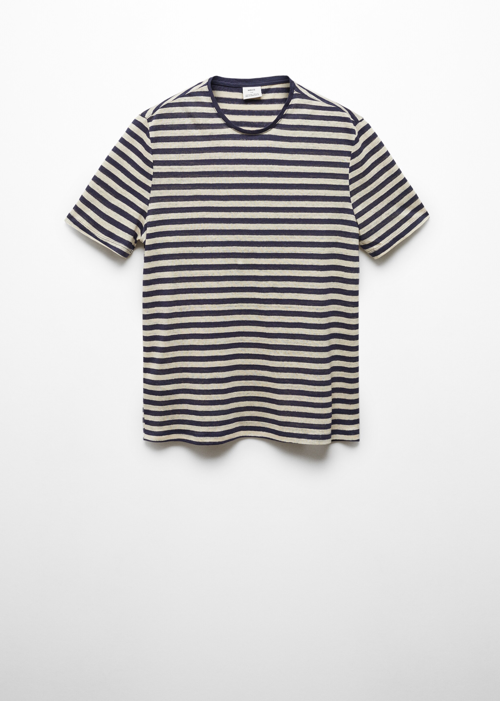 100% linen striped t-shirt - Article without model