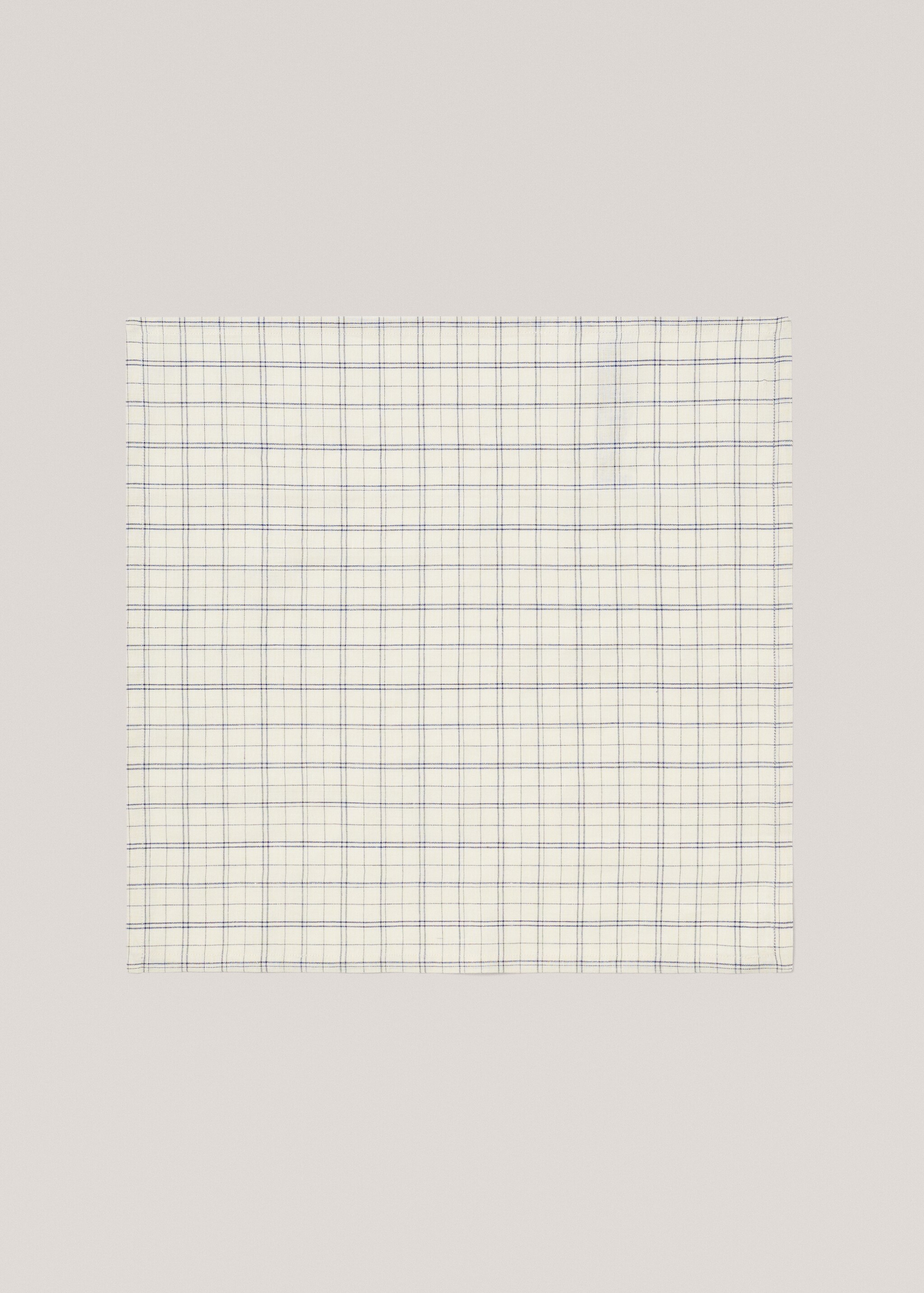 Cotton and linen napkin with checkered print - Article without model