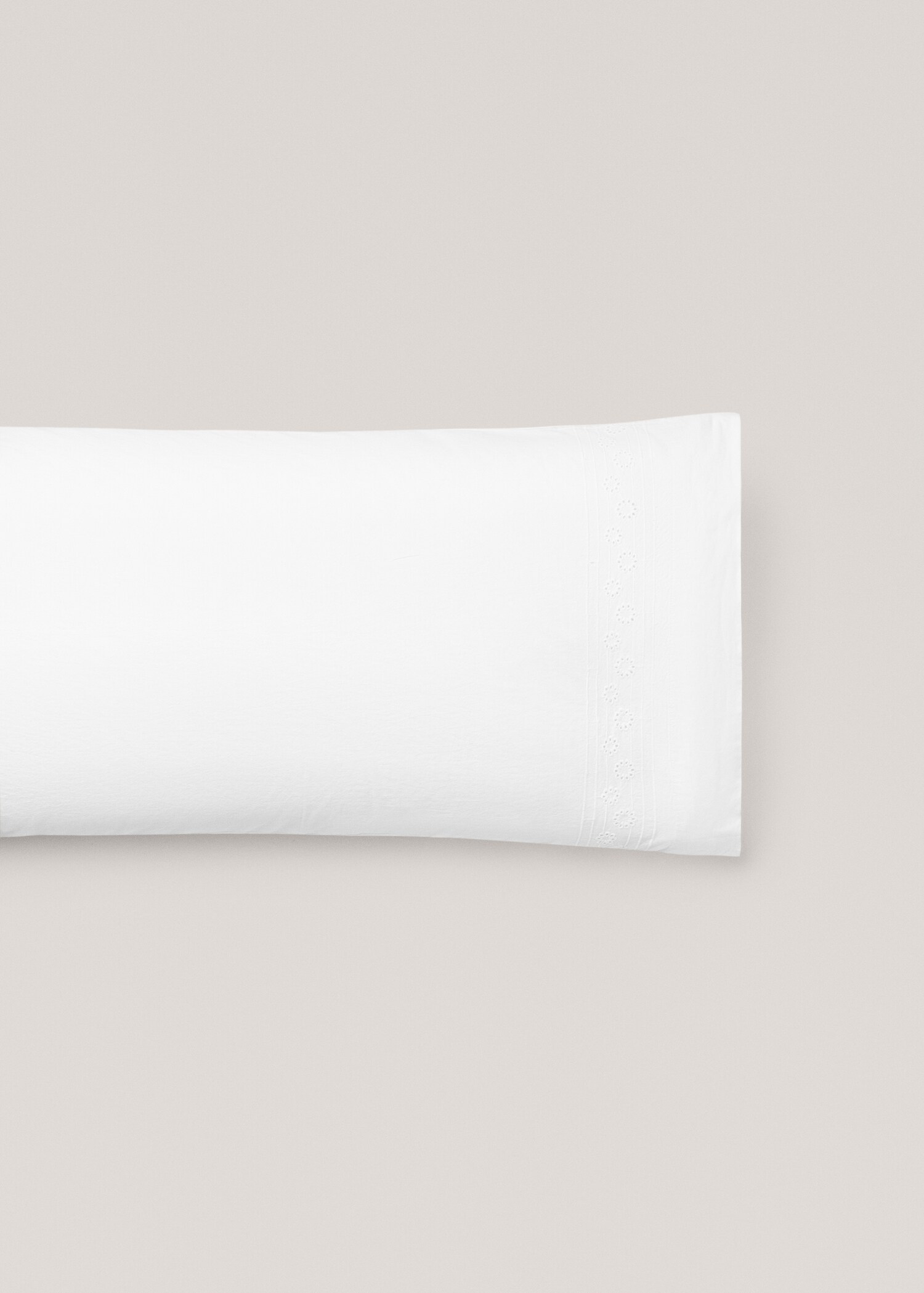 Povlak na polštář s květinovou výšivkou bavlna 45 x 110 cm - Zboží bez modelu