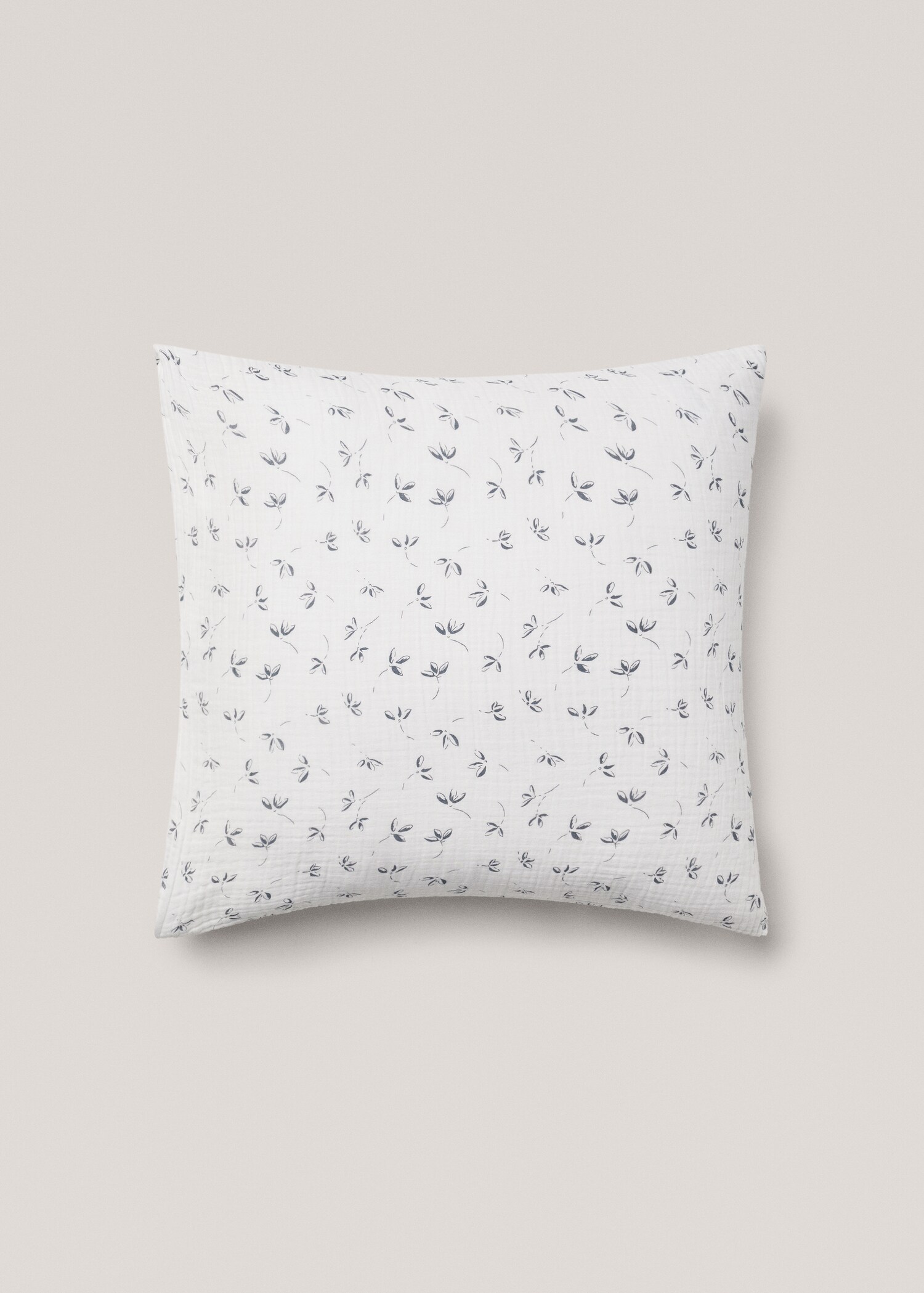 Funda de almohada gasa estampado flores 60x60cm - Artículo sin modelo