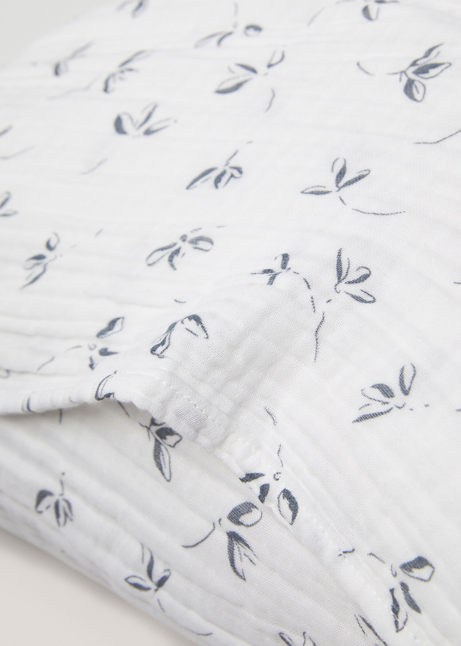 Funda de almohada gasa estampado flores 60x60cm - Detalle del artículo 1