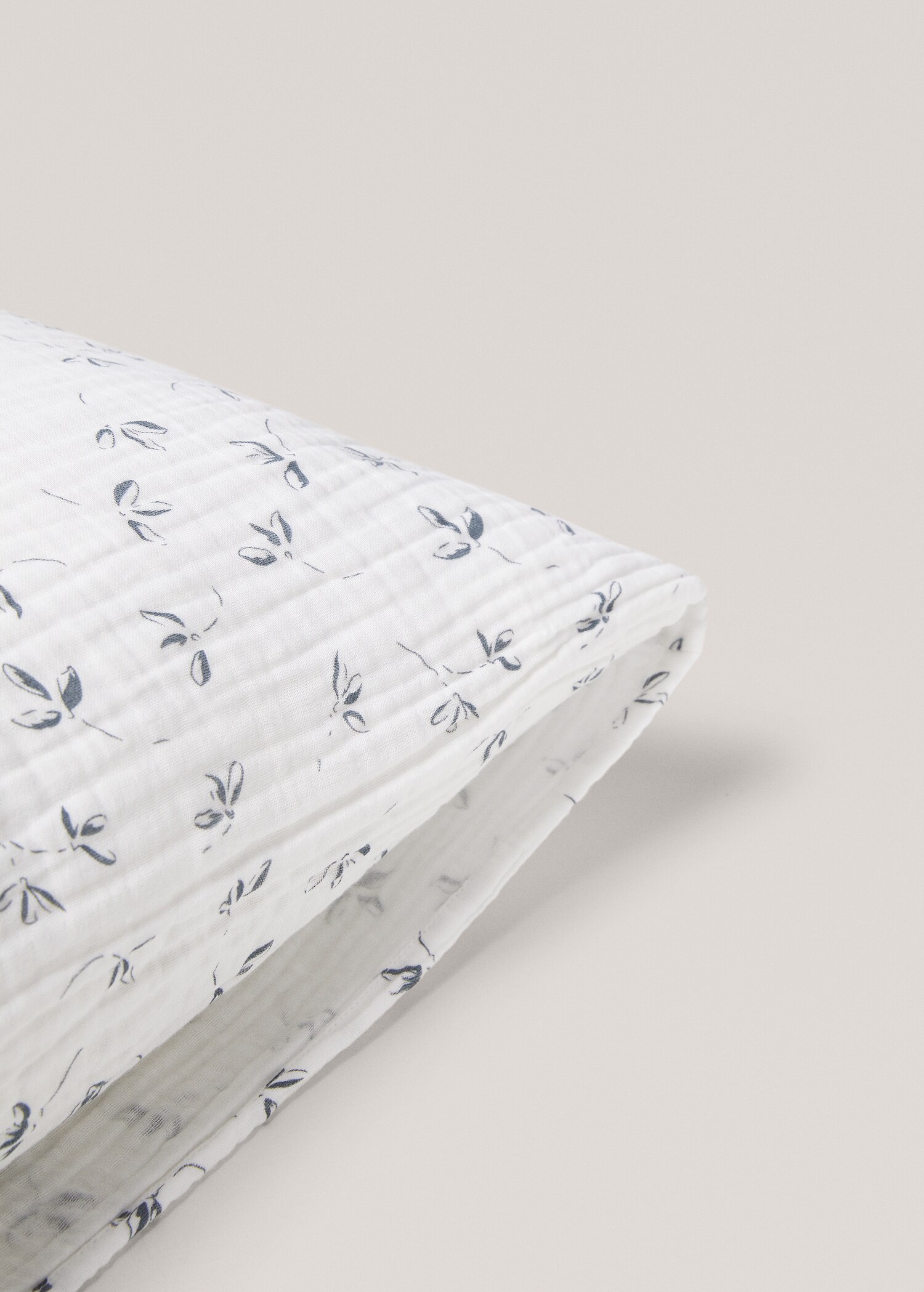 Funda de almohada gasa estampado flores 60x60cm - Detalle del artículo 2