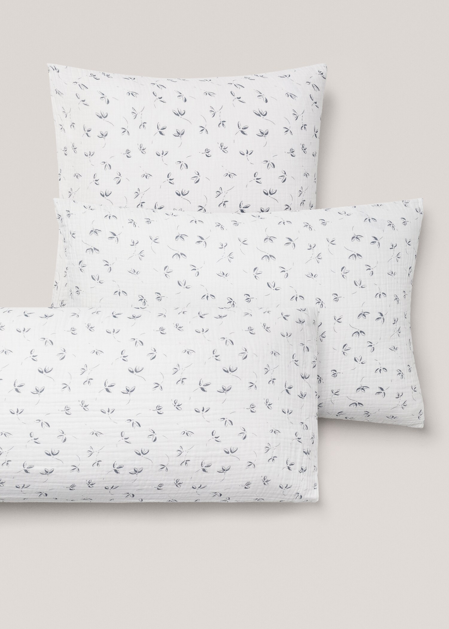 Funda de almohada gasa estampado flores 60x60cm - Detalle del artículo 4