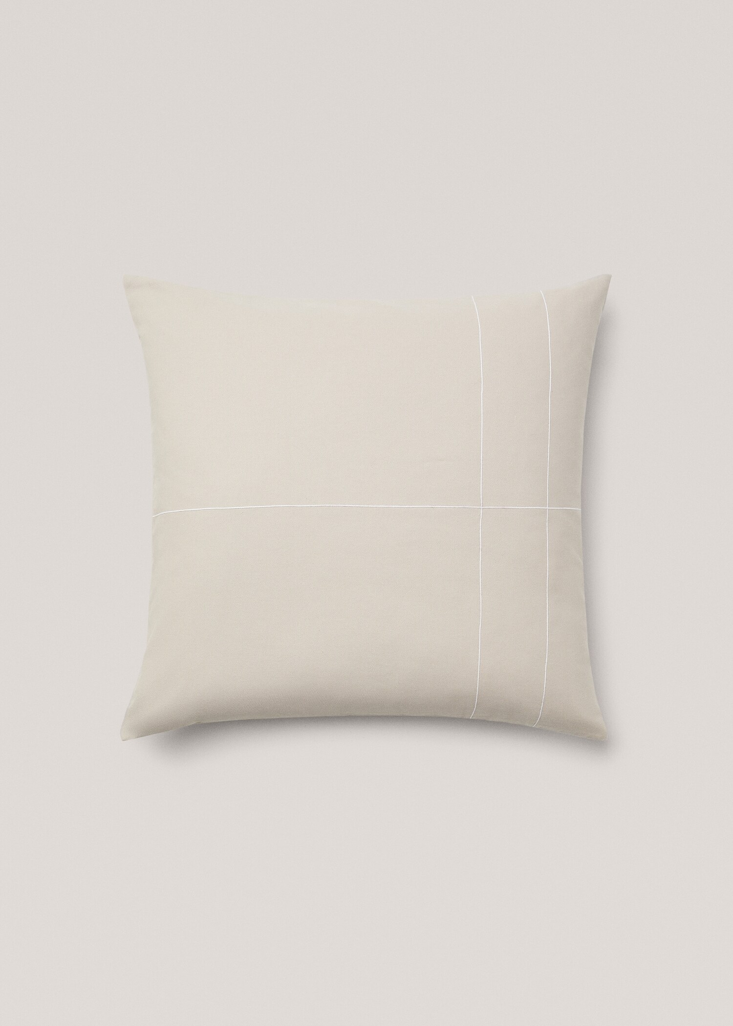Povlak na polštářek s vyšívanými linkami bavlna 60 x 60 cm - Zboží bez modelu