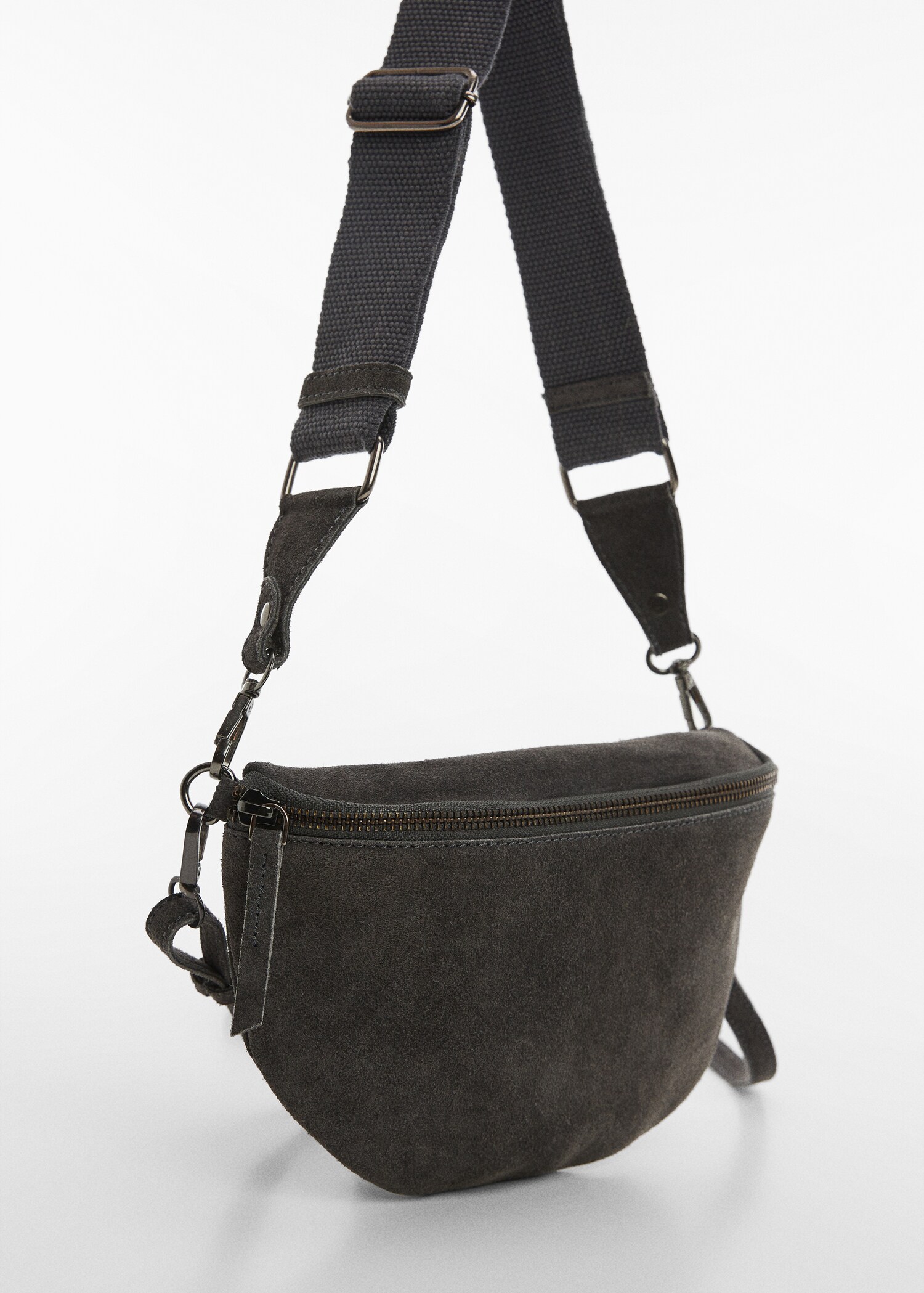 Leather shoulder bag - Medium plane