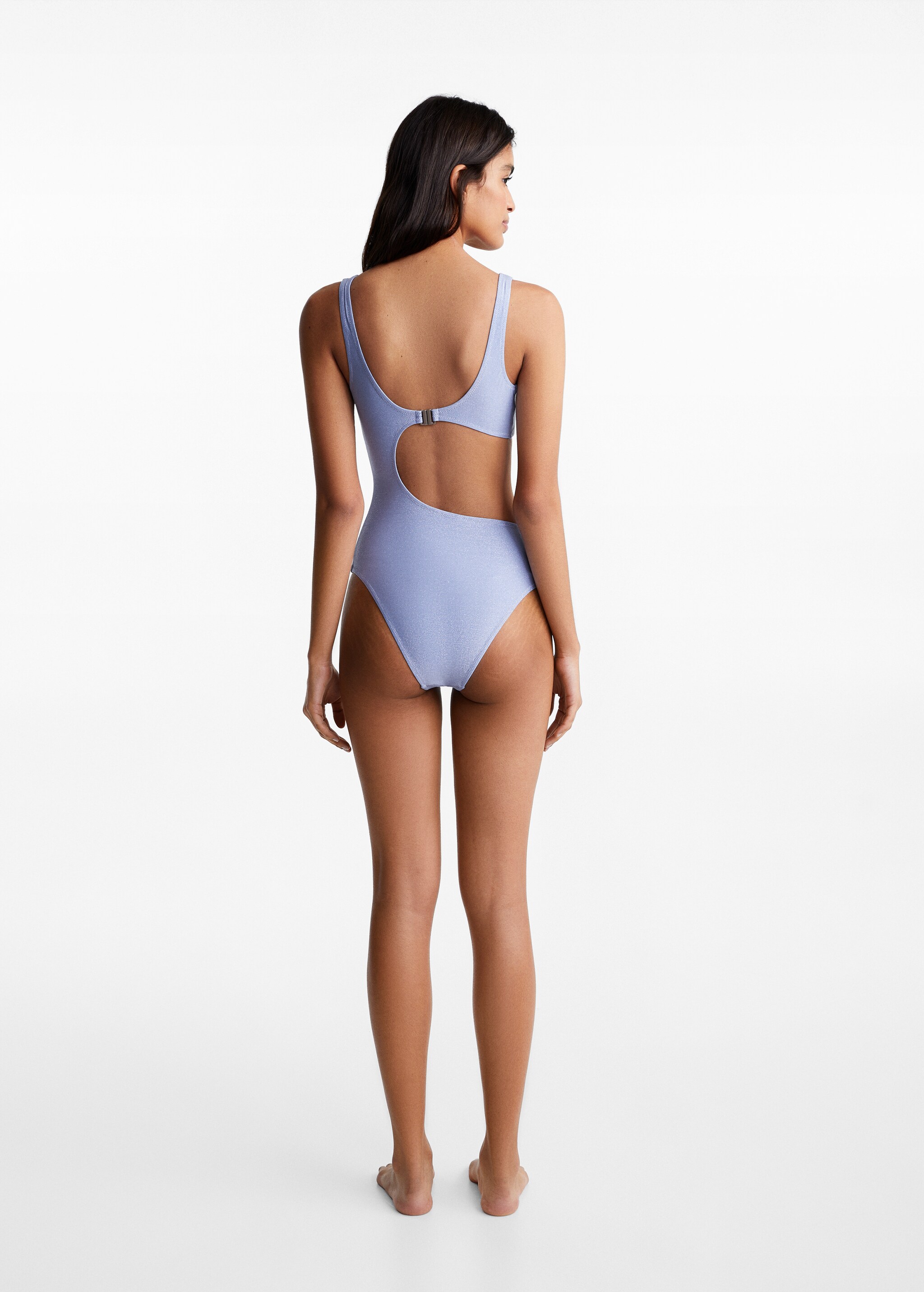 Lurex asymmetric swimsuit - Reverse of the article