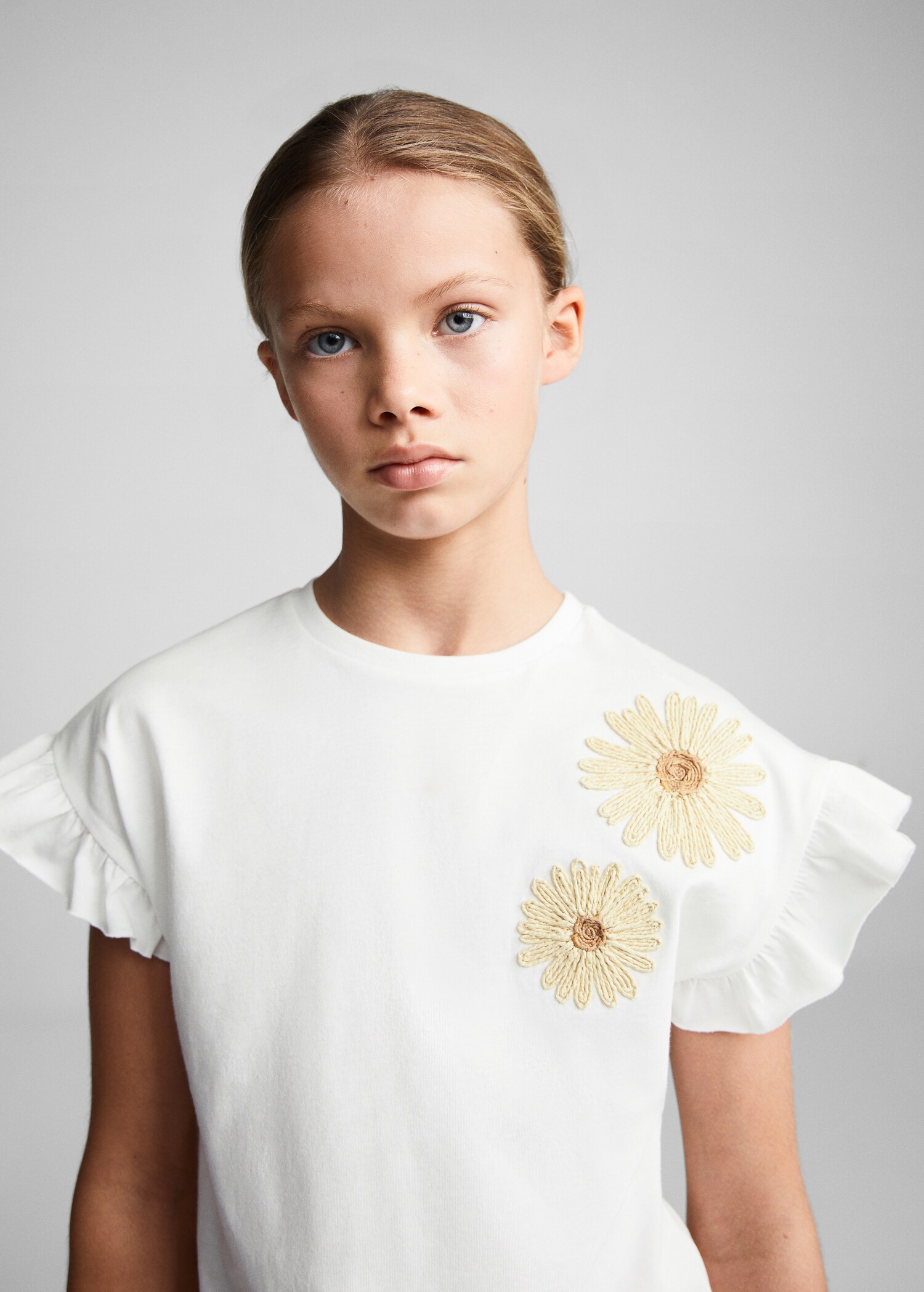T-shirt fleurs relief - Détail de l'article 1