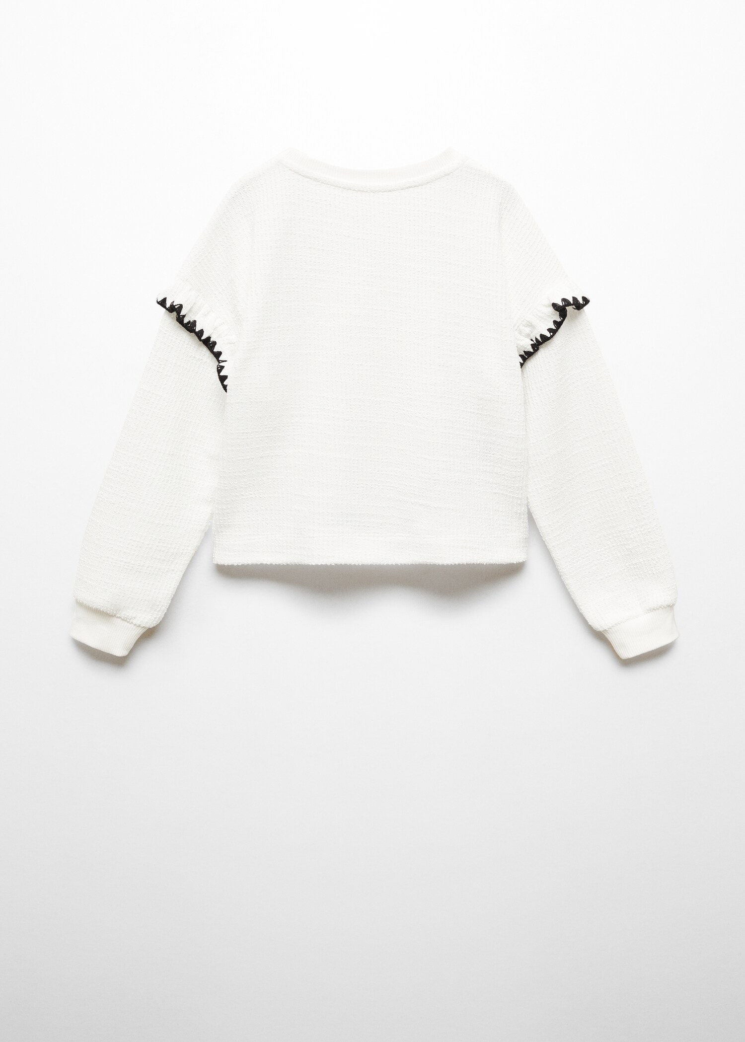 Sweat-shirt texturé volants - Verso de l’article