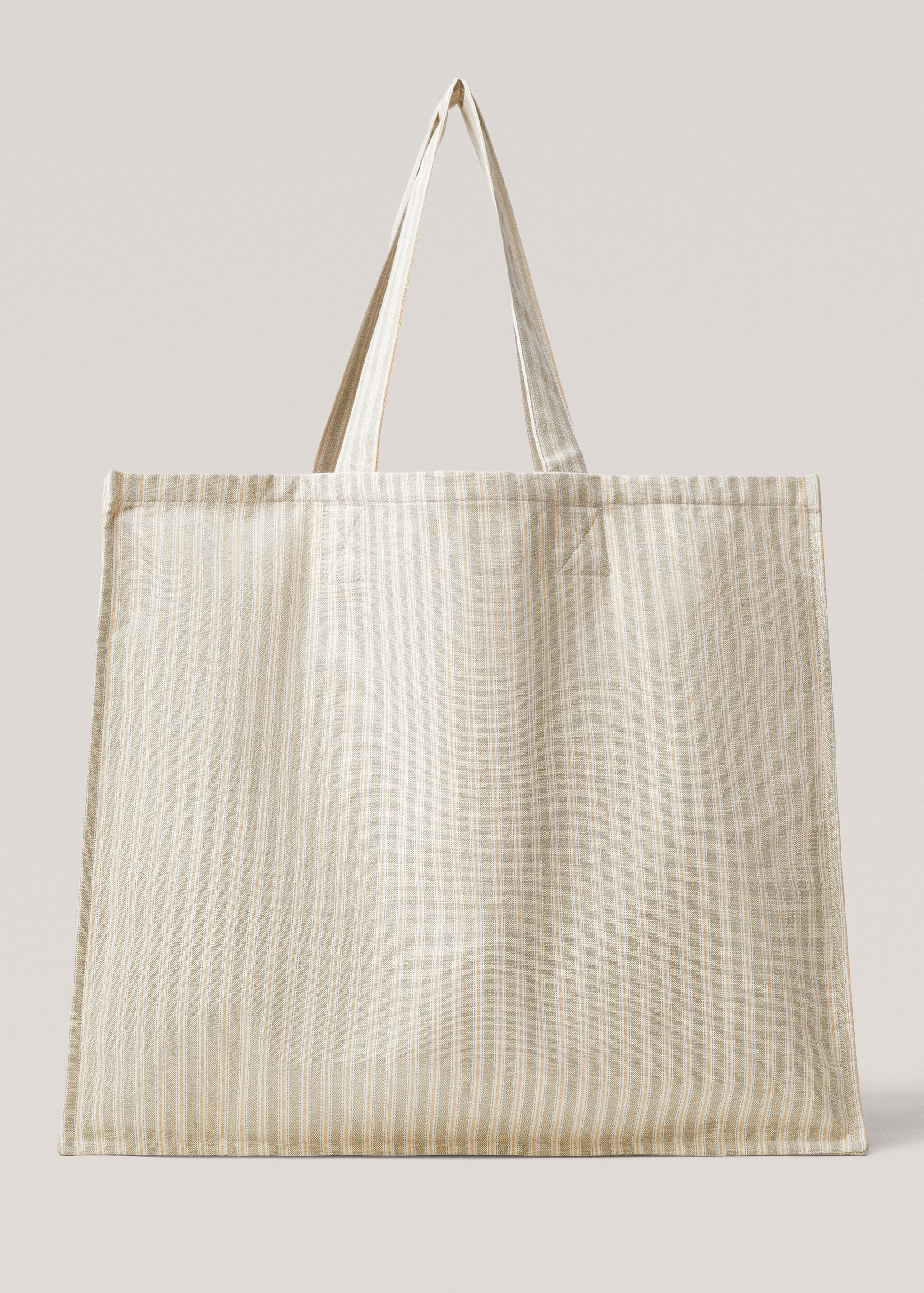 Striped cotton tote bag - Article without model