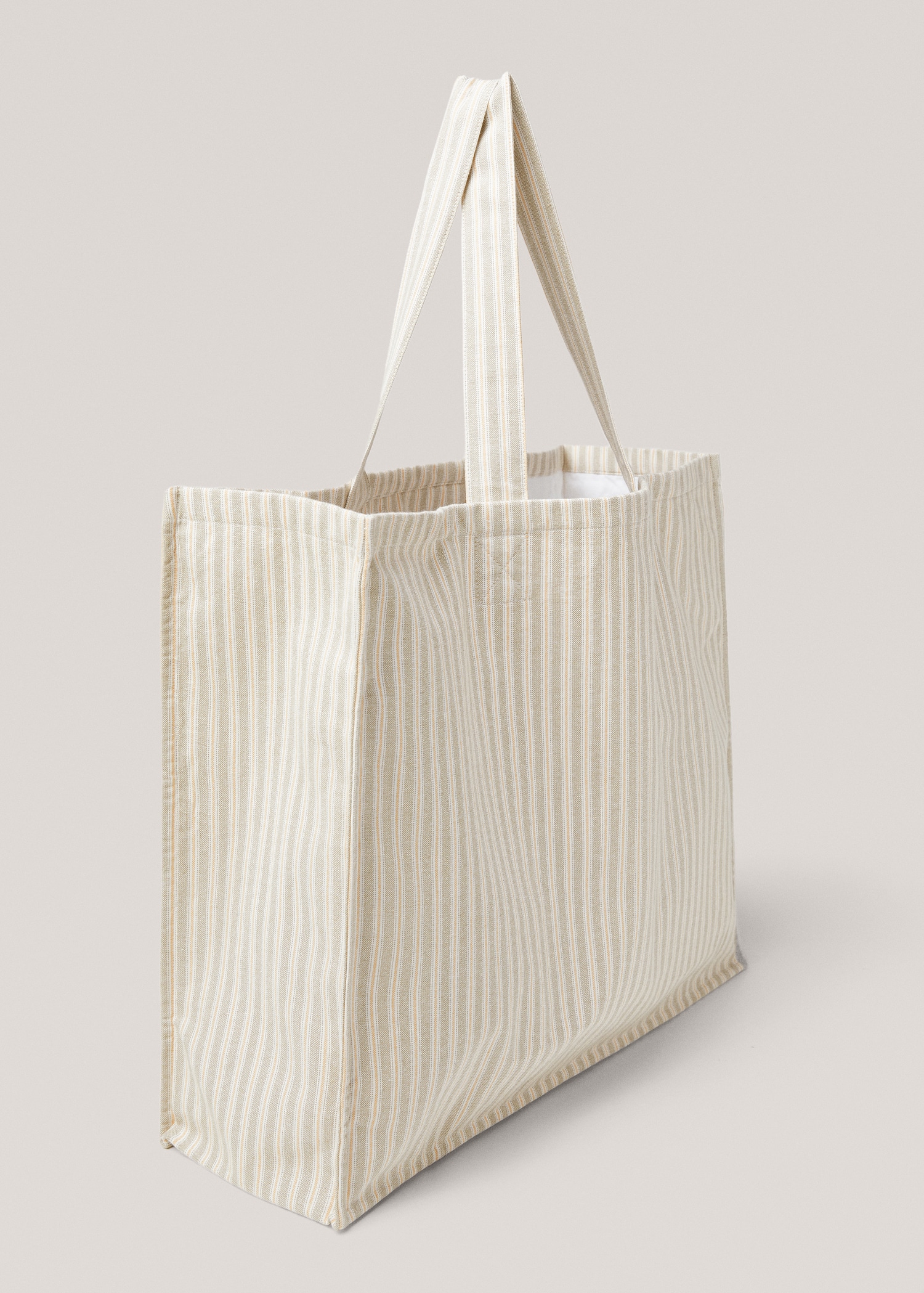 Striped cotton tote bag - Details of the article 1