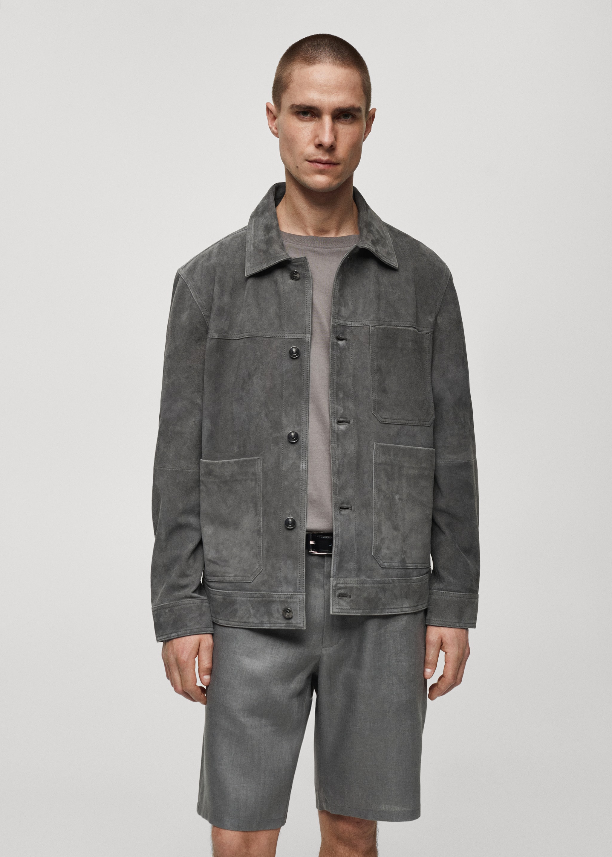 100% leather jacket with pockets - Medium plane