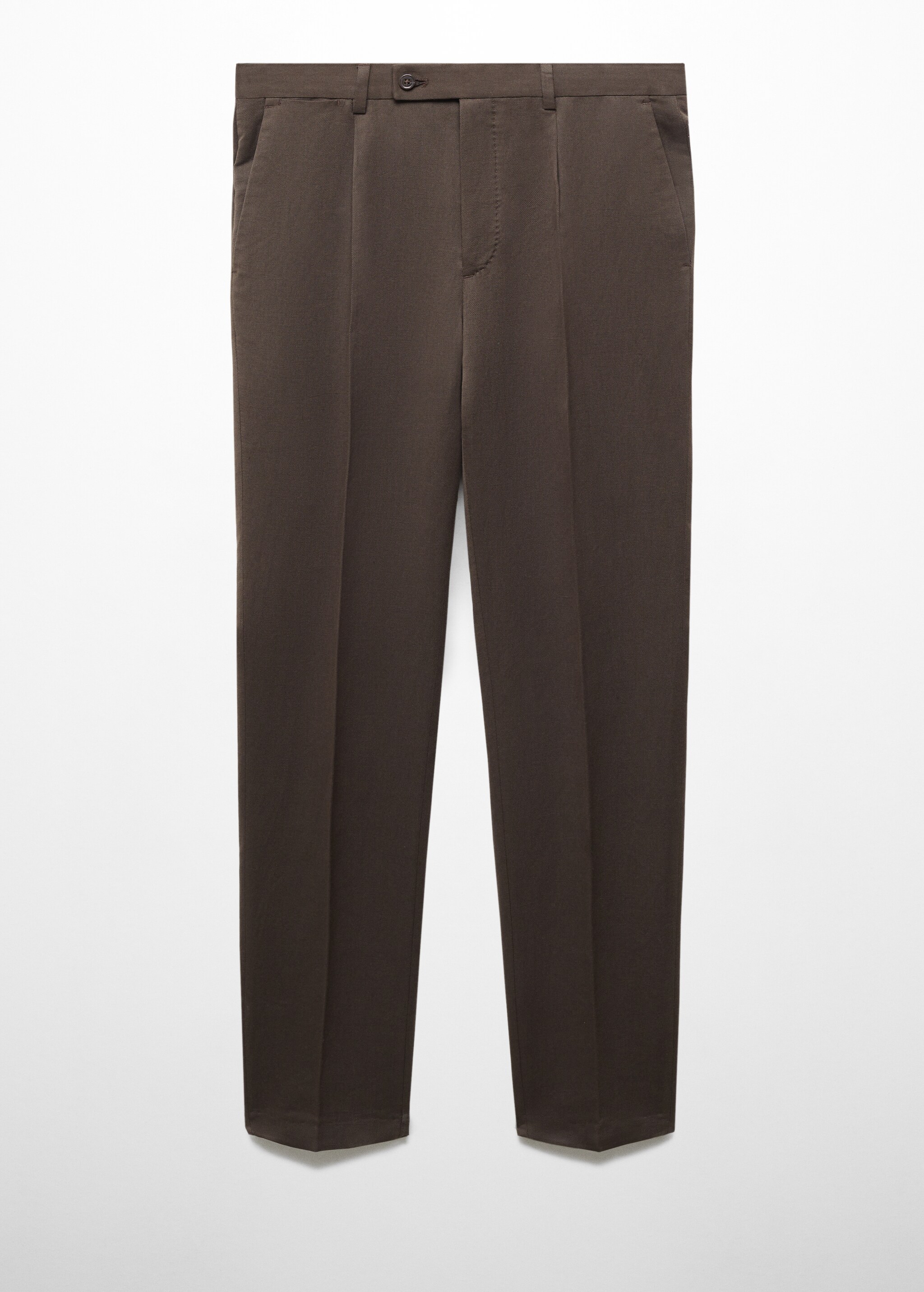 Spodnie garniturowe slim fit z mieszanki bawełny i lnu - Artykuł bez modela/modelki