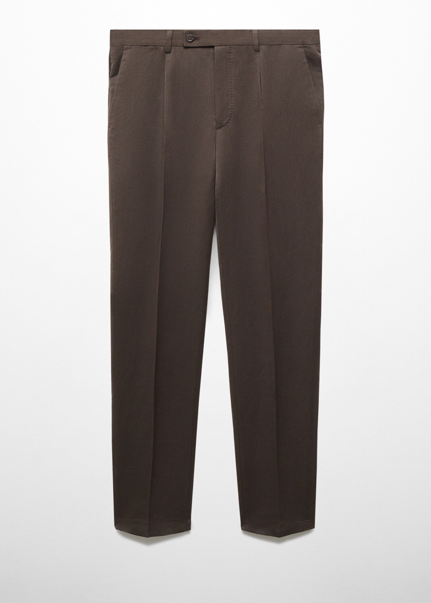 Slim-fit cotton and linen suit pants - Article without model