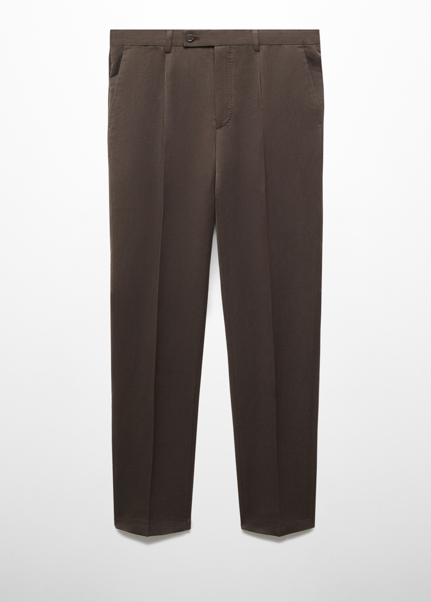 Slim fit cotton and linen suit pants - Article without model