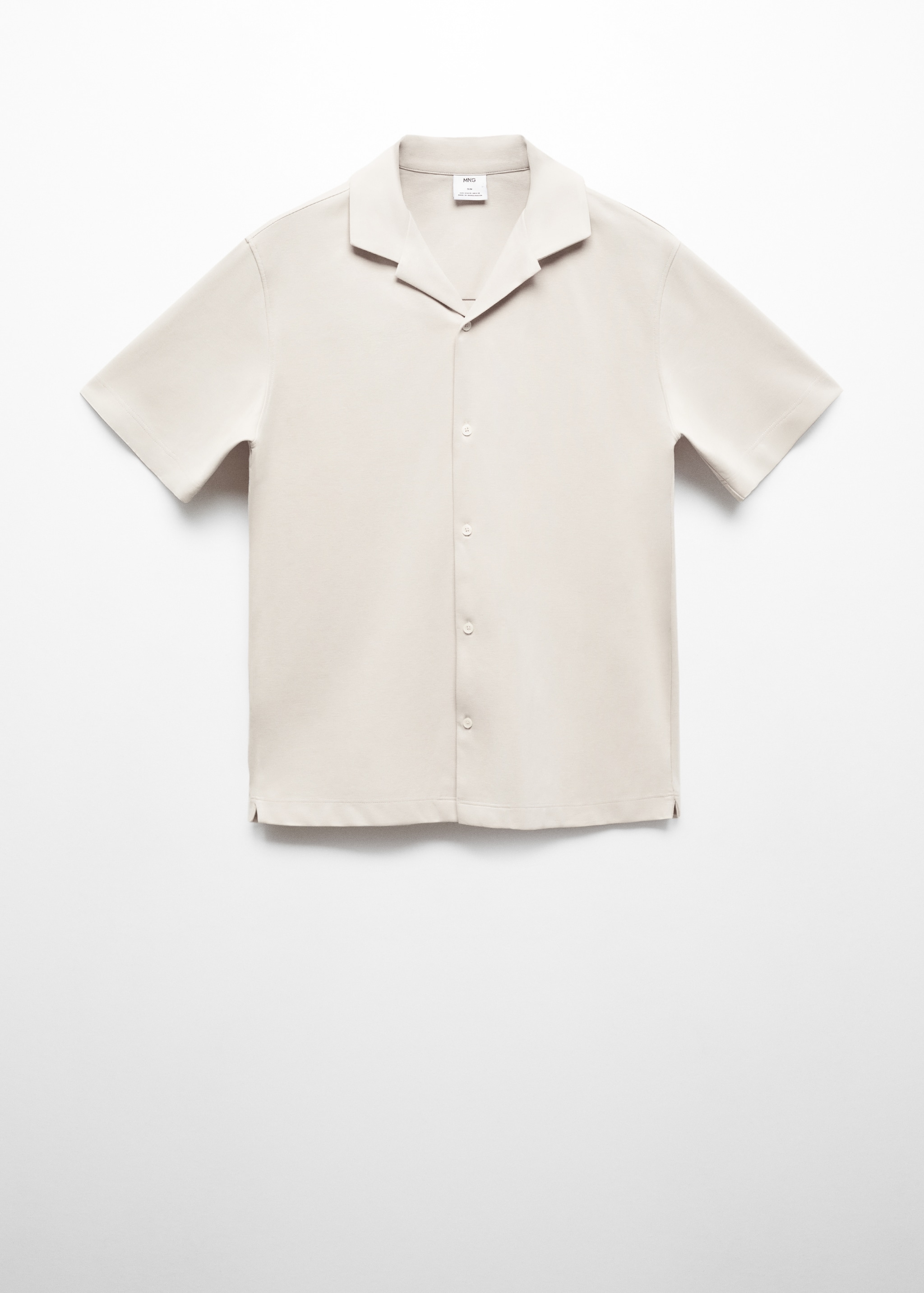 Хлопковая рубашка с короткими рукавами - Изделие без модели