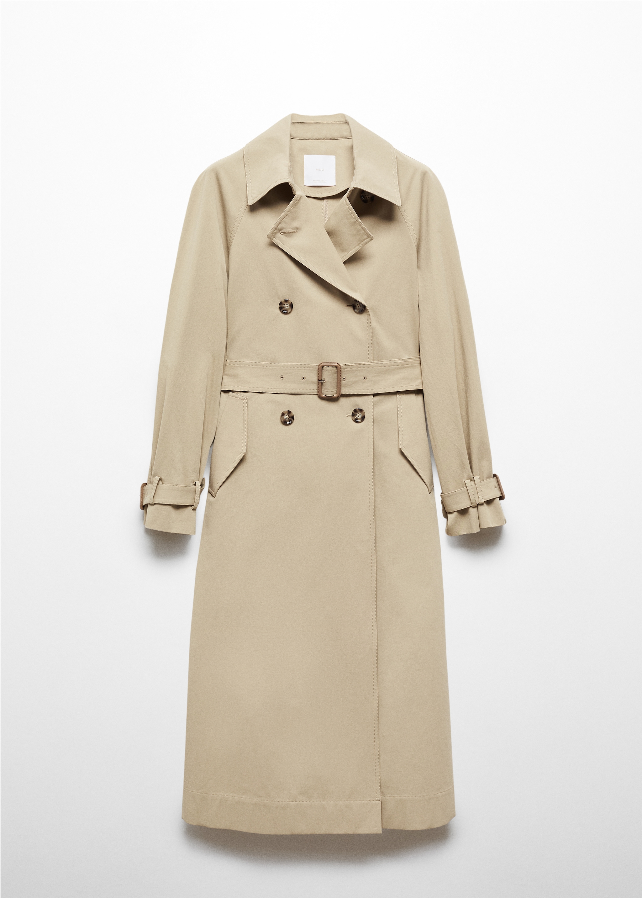Double-breasted cotton trench coat - Article without model