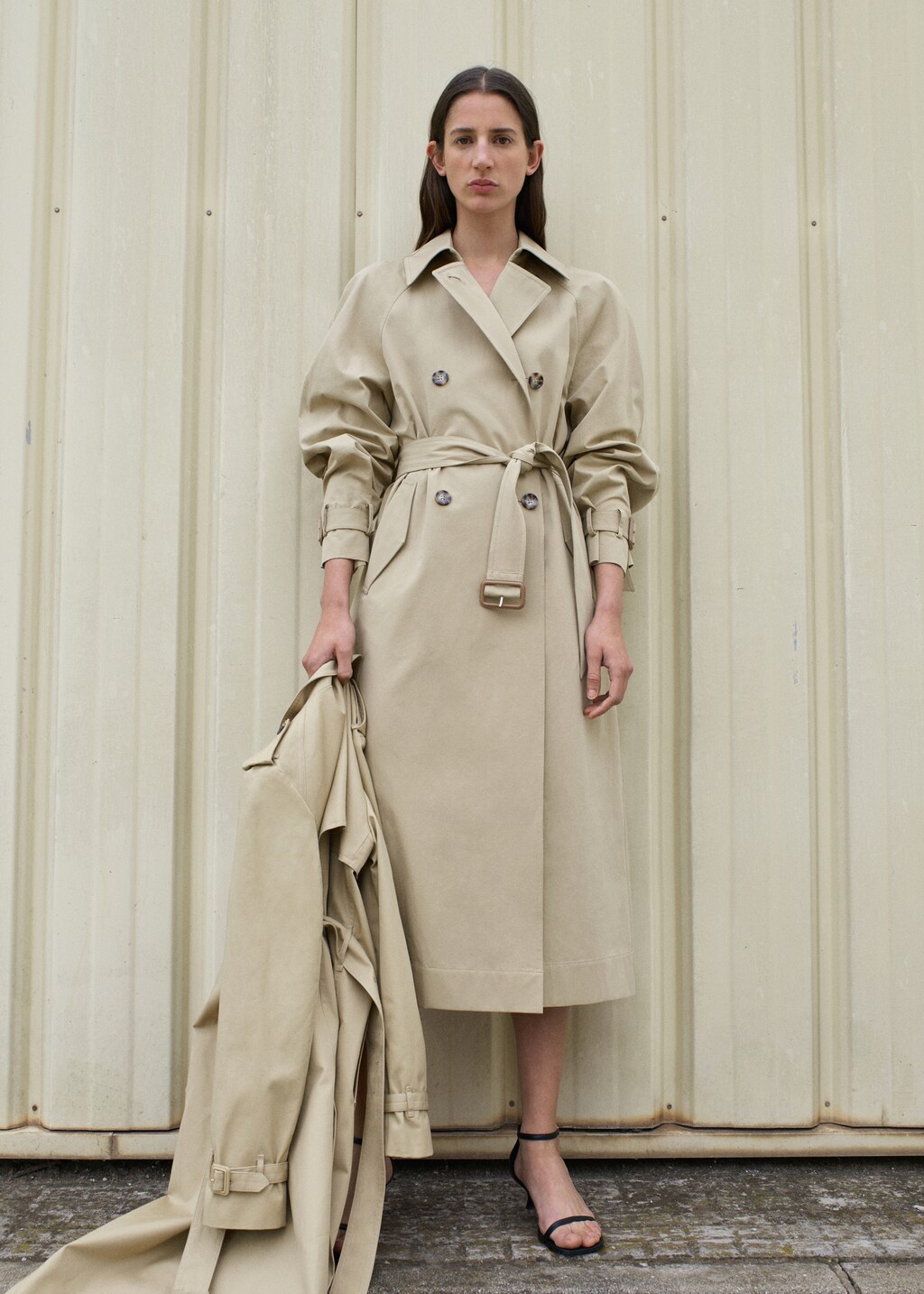 Double-breasted cotton trench coat - Women | MANGO Kosovo