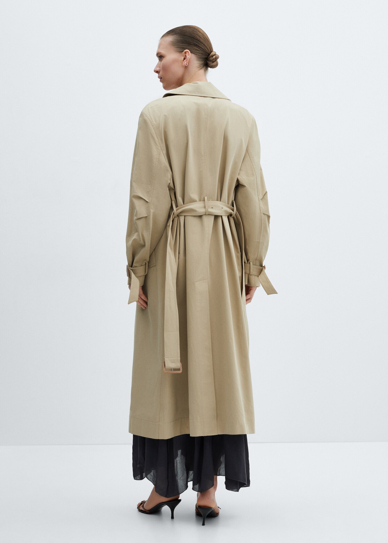 Doublebreasted cotton trench coat Woman MANGO United Kingdom