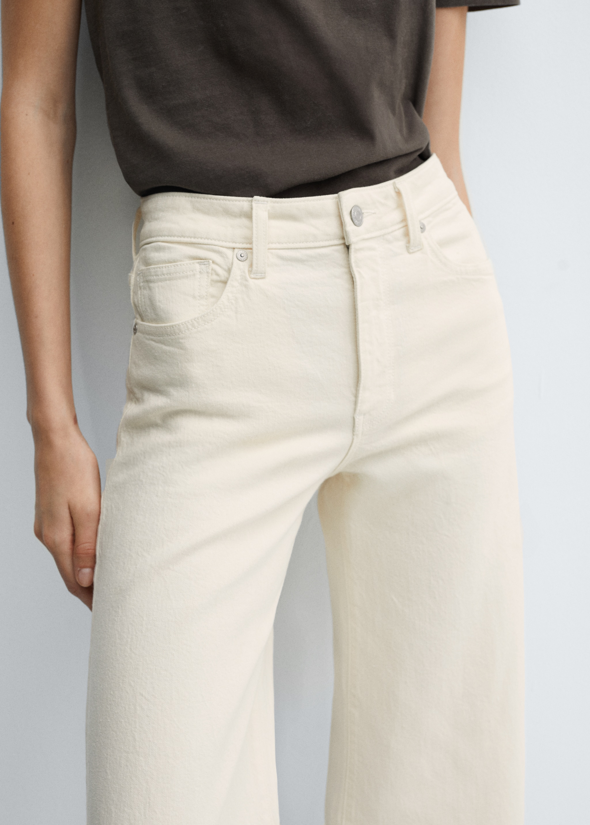 Mid waist culotte jeans - Details of the article 6
