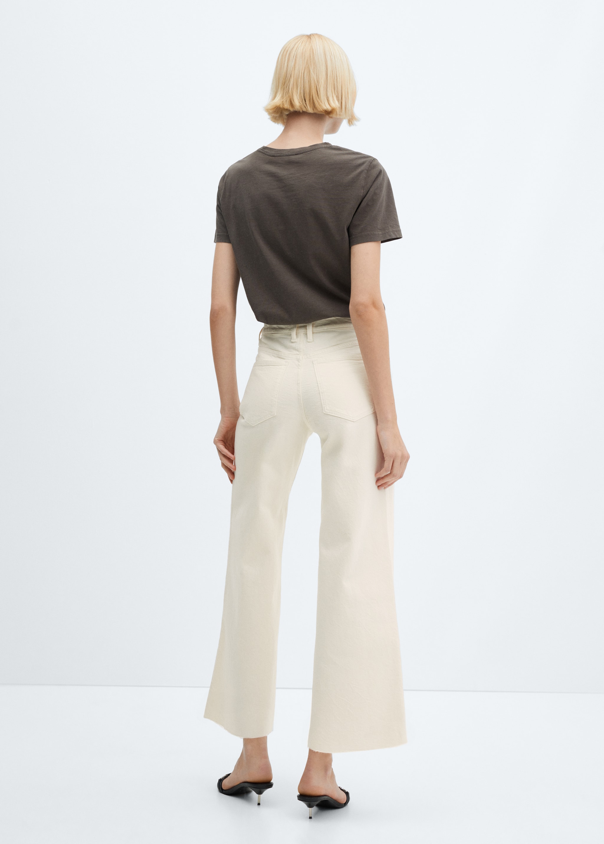 Mid waist culotte jeans - Reverse of the article
