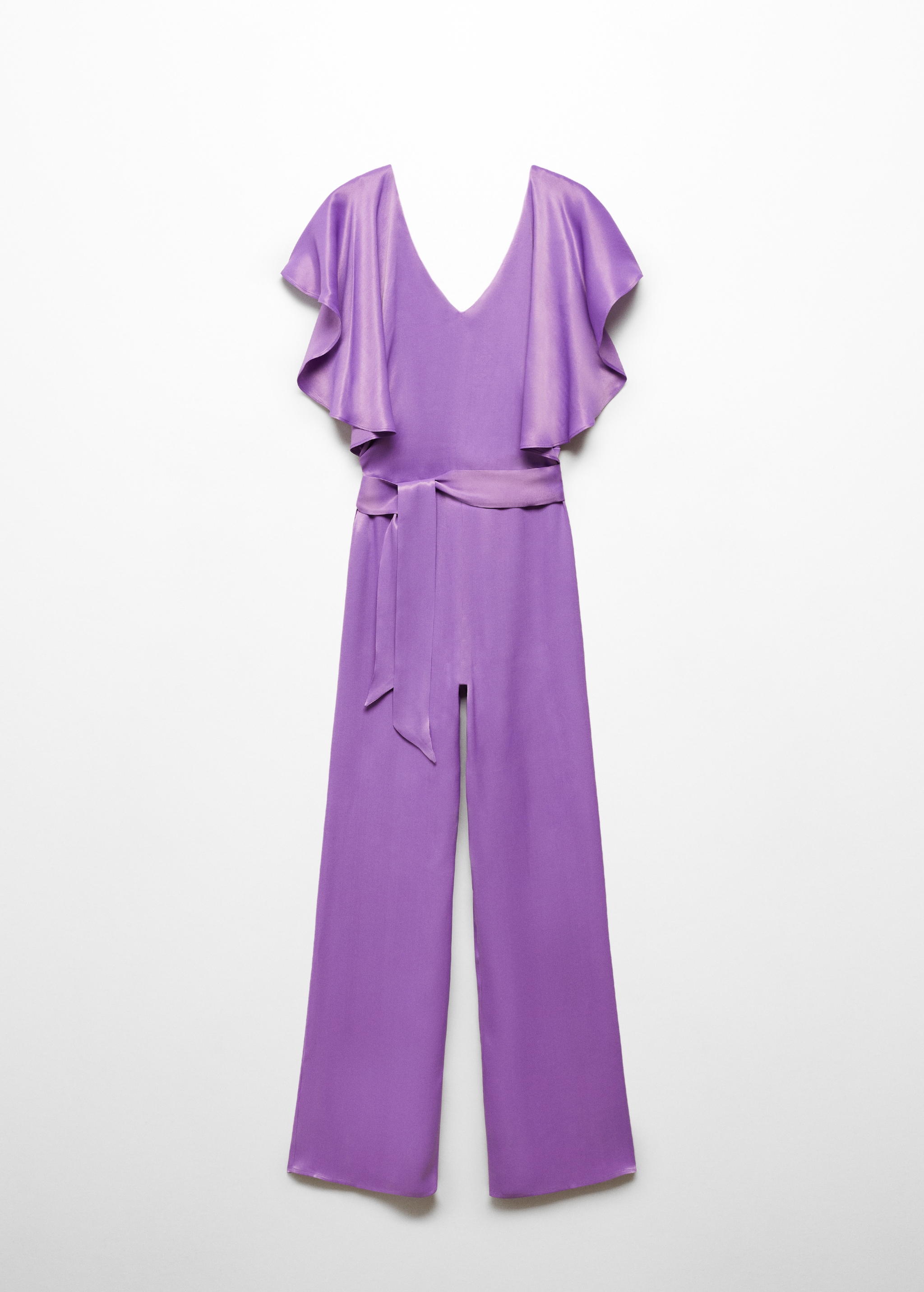Ruffled satin jumpsuit - Article without model