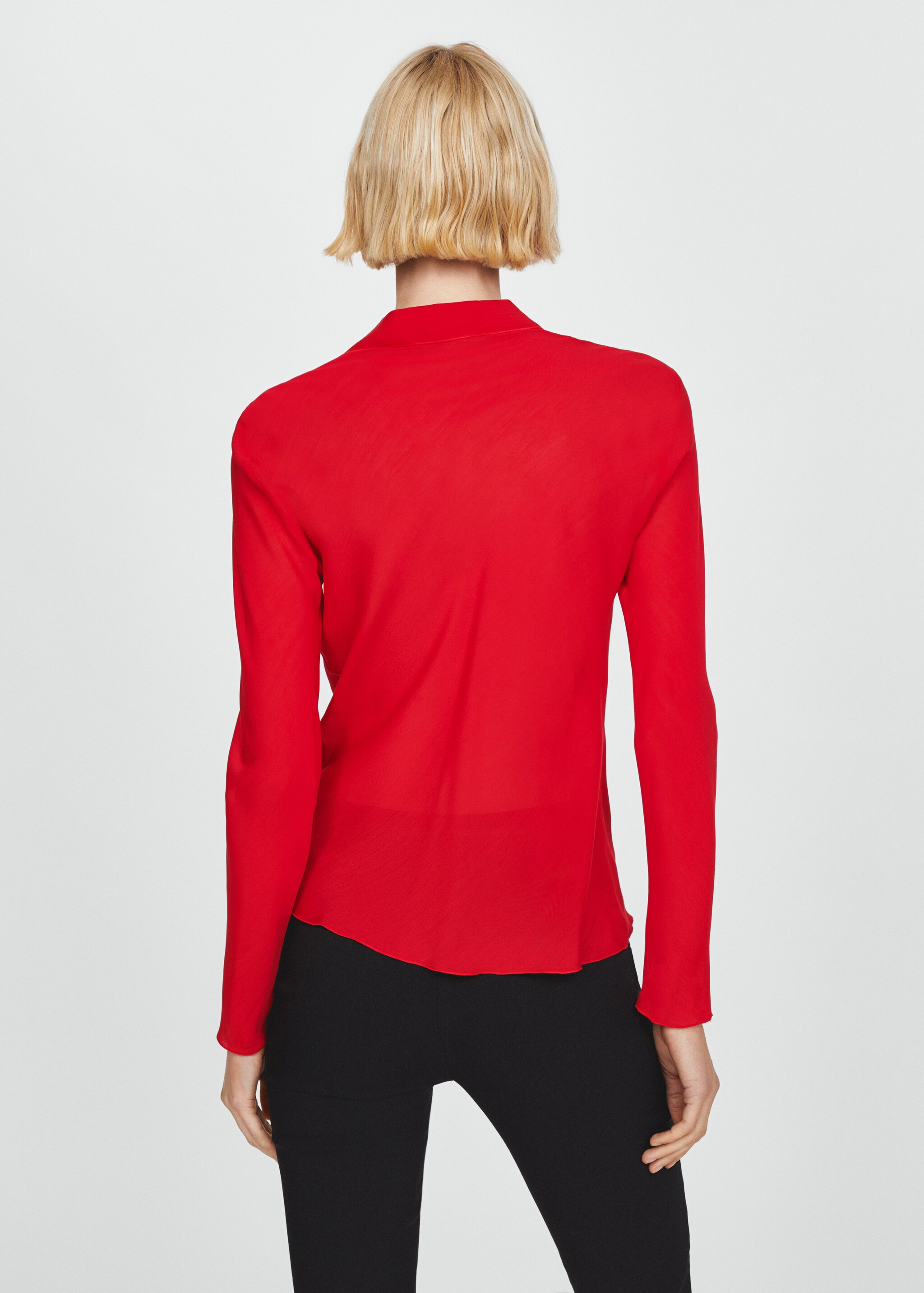 V-neck ruffle blouse - Reverse of the article