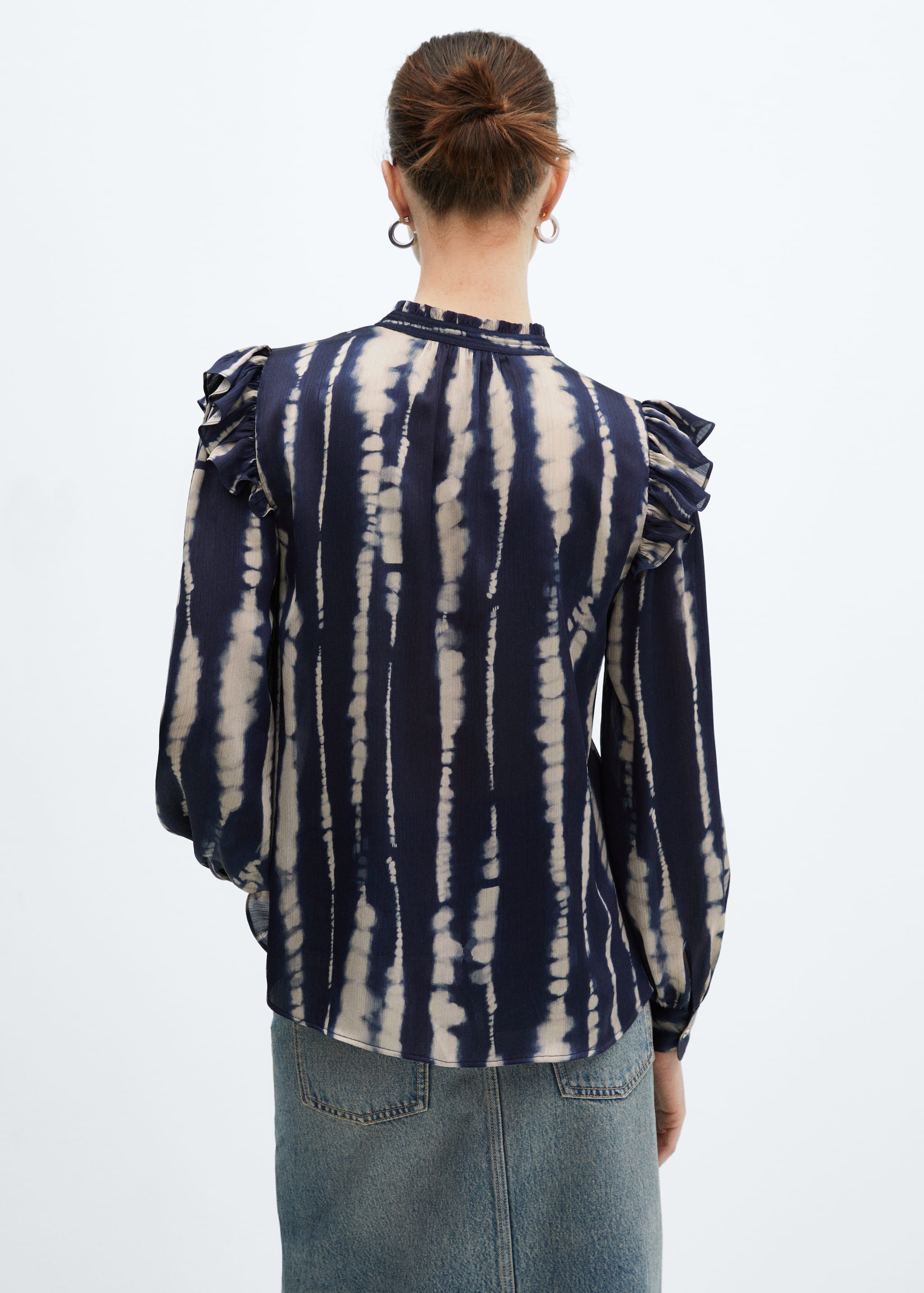 Satin print blouse - Reverse of the article