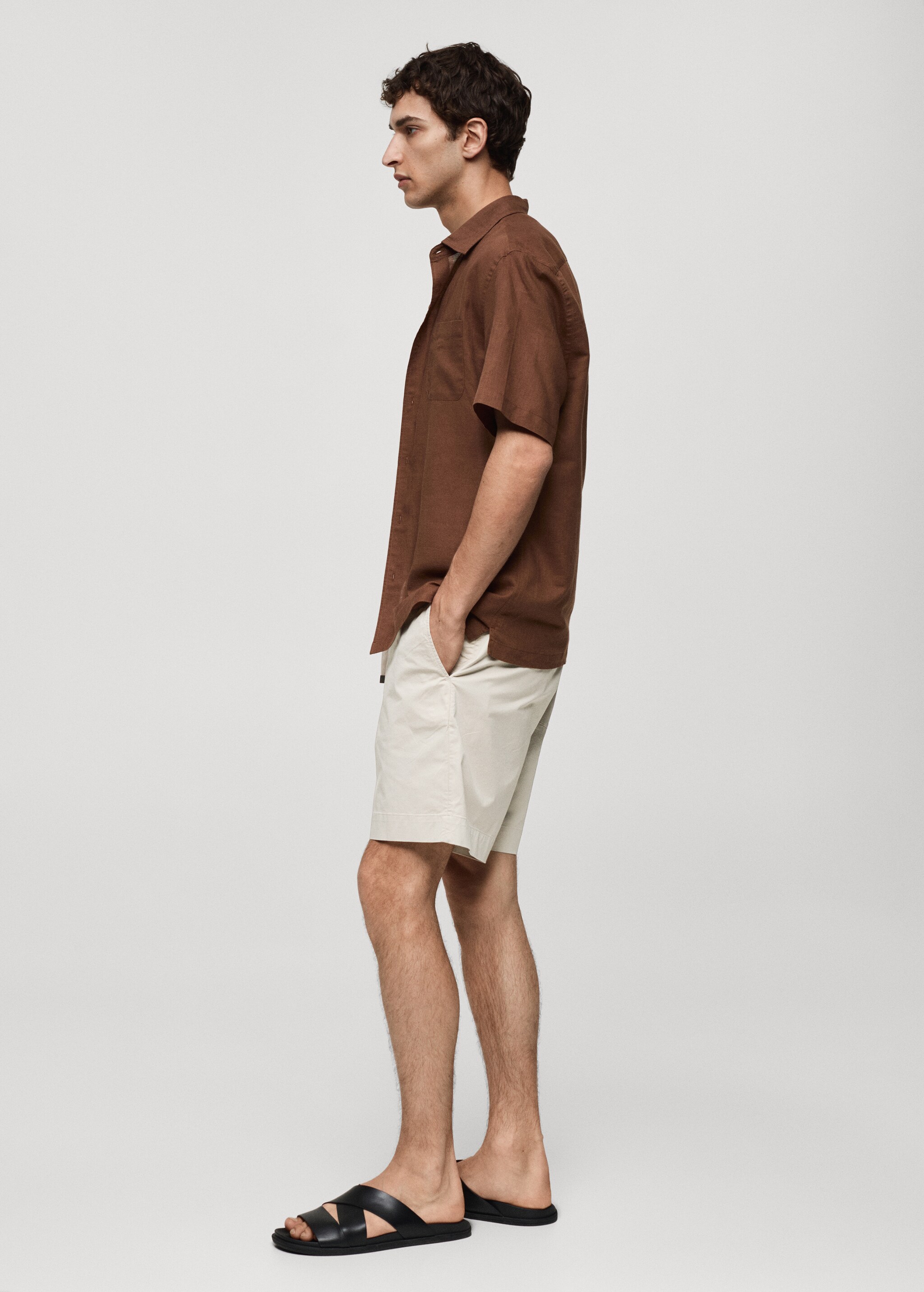 Slim fit cotton Bermuda shorts - Details of the article 2