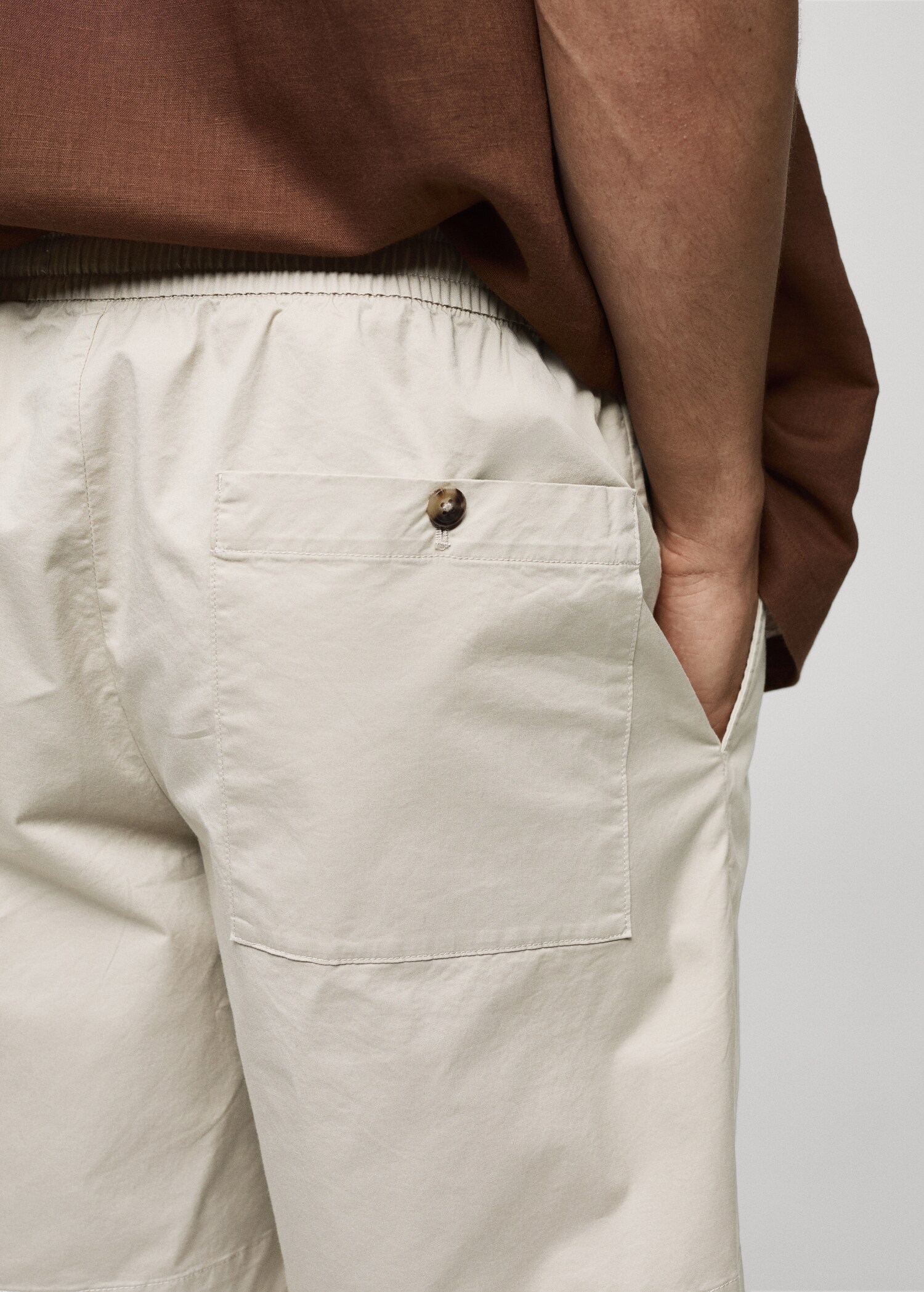 Slim fit cotton Bermuda shorts - Details of the article 6