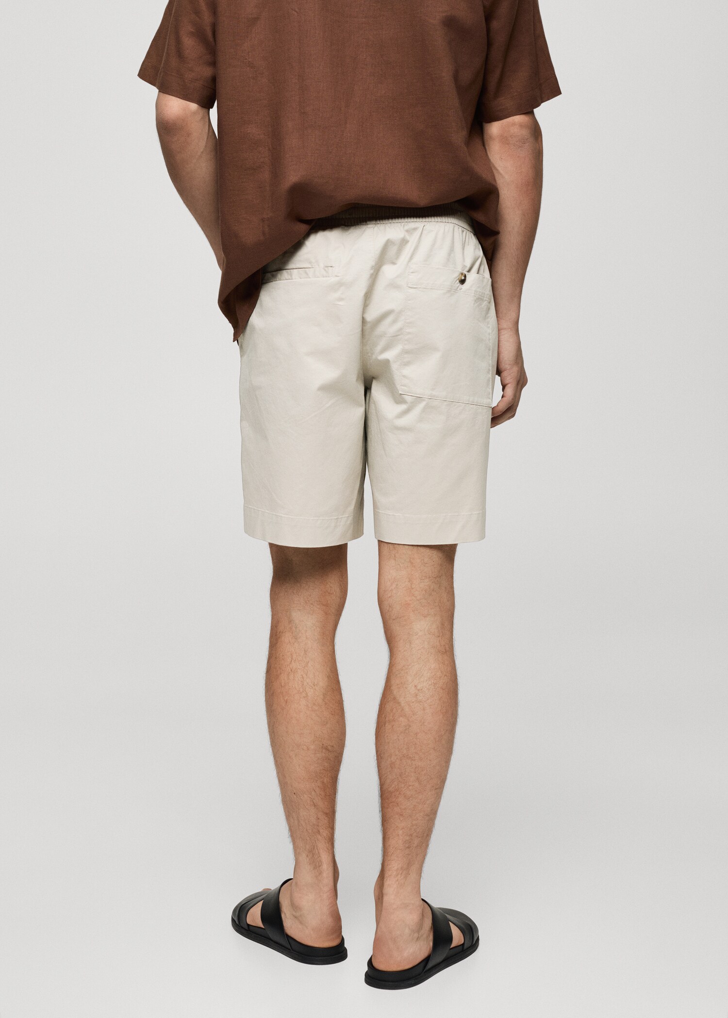 Calções slim fit de algodão - Verso do artigo