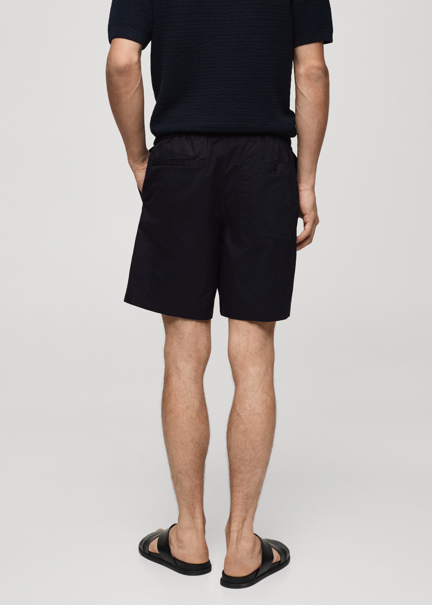 Calções slim fit de algodão - Verso do artigo