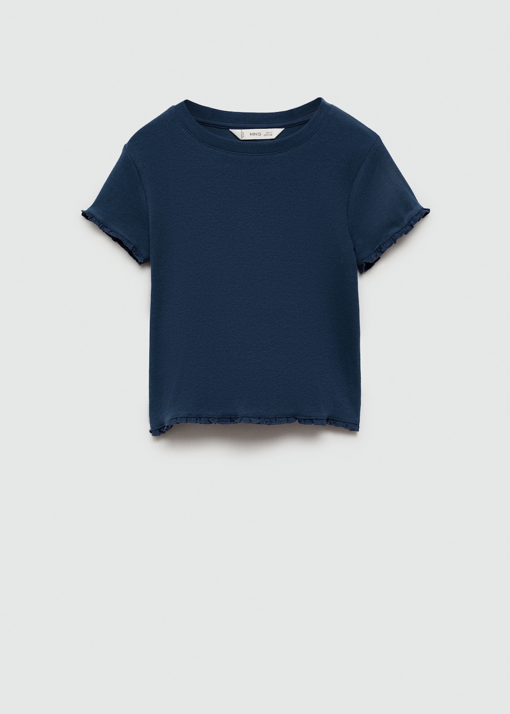 Mango Geripptes Kurzarm-T-Shirt