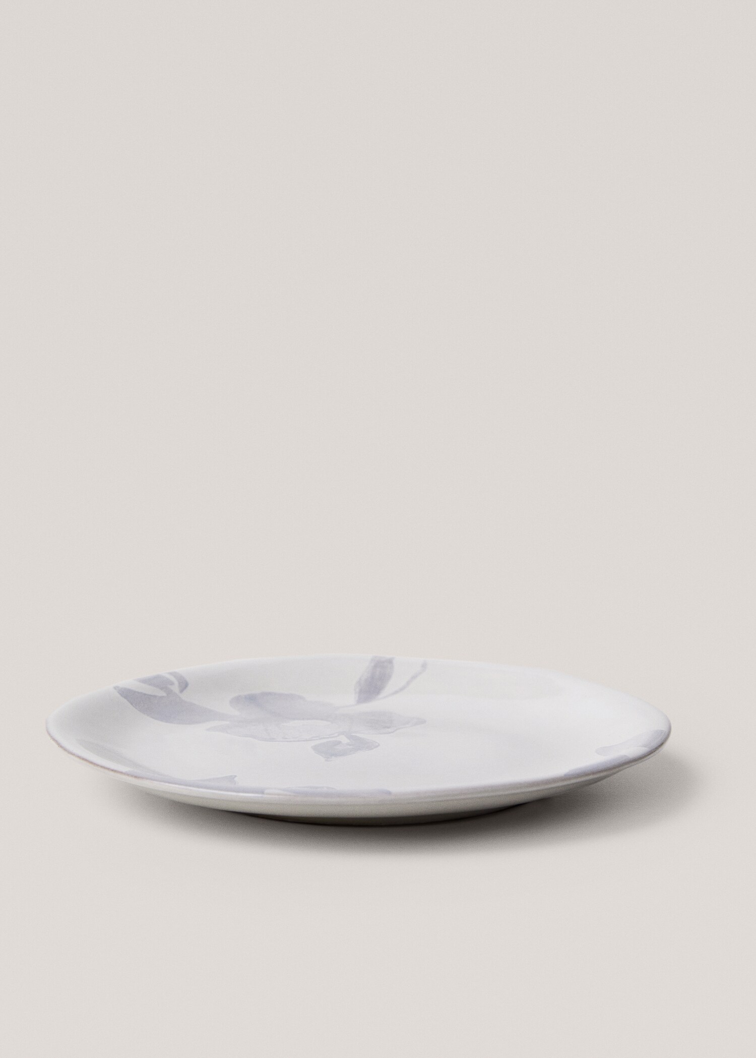 Desserttallerken i terrakotta med blomsterdesign - Artikkeldetalj 2