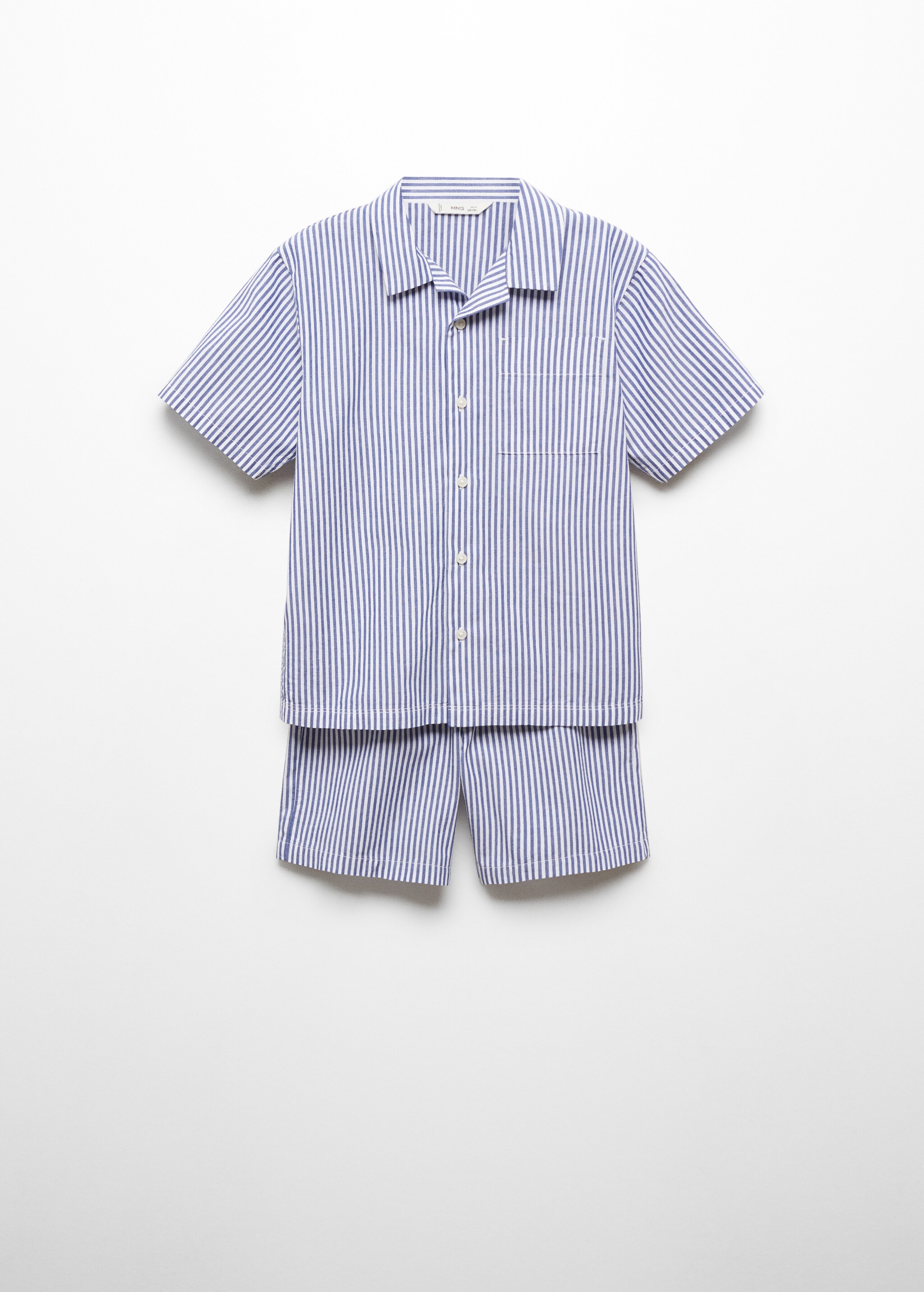 Kurzer Streifen-Pyjama aus Baumwolle - Artikel ohne Model