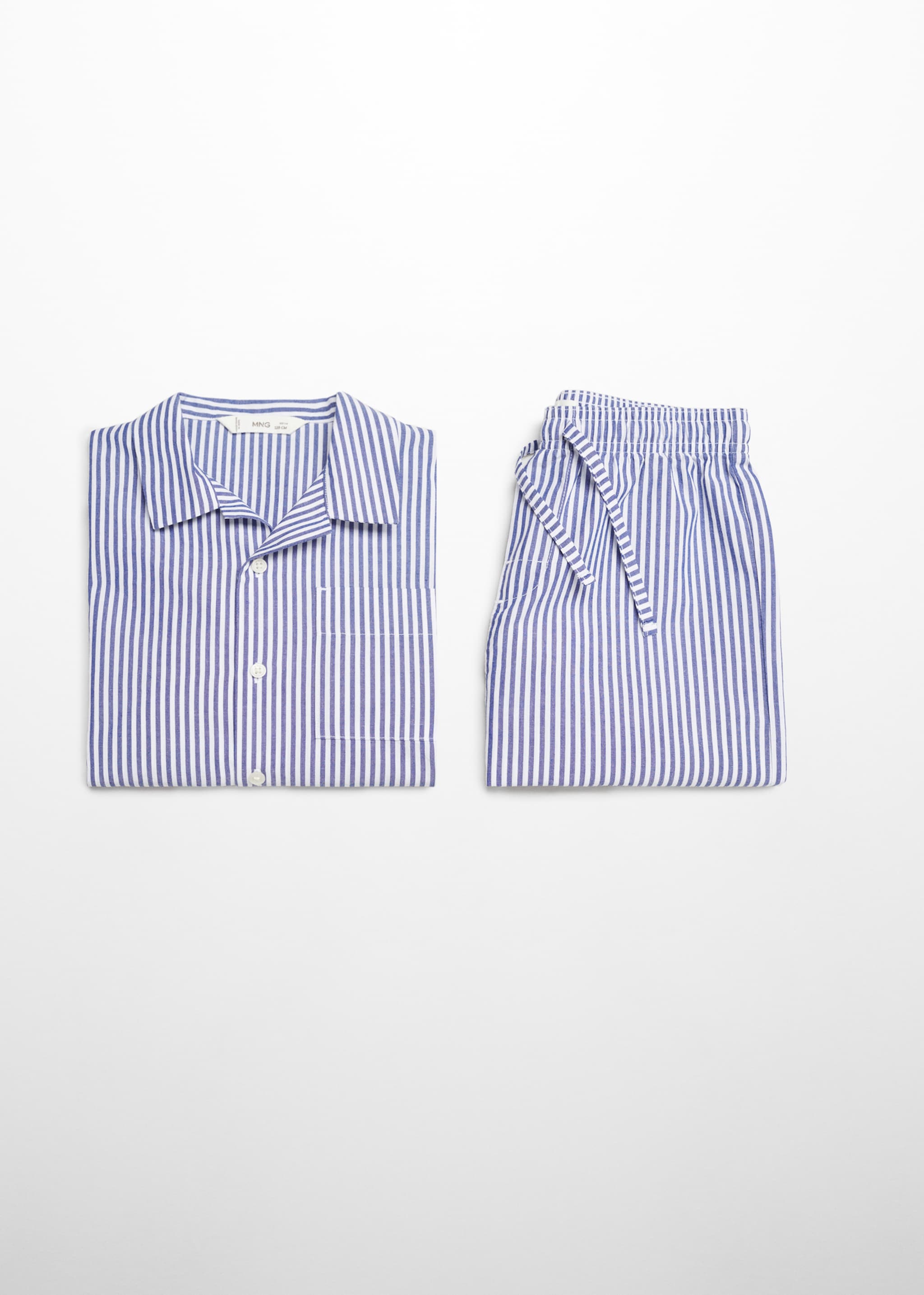 Striped cotton short pyjamas - Details of the article 8