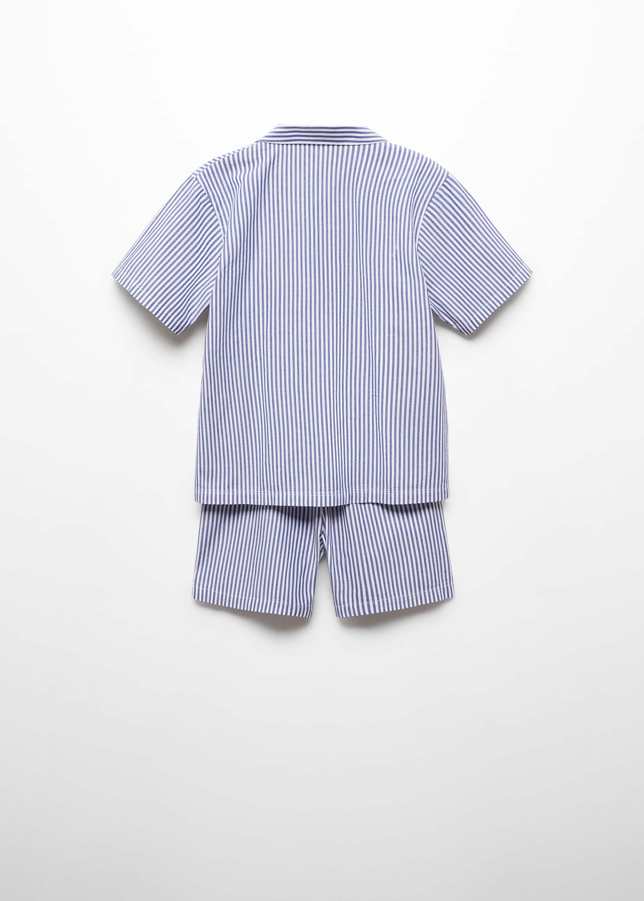 Короткая пижама из хлопка в полоску - Обратная сторона изделия