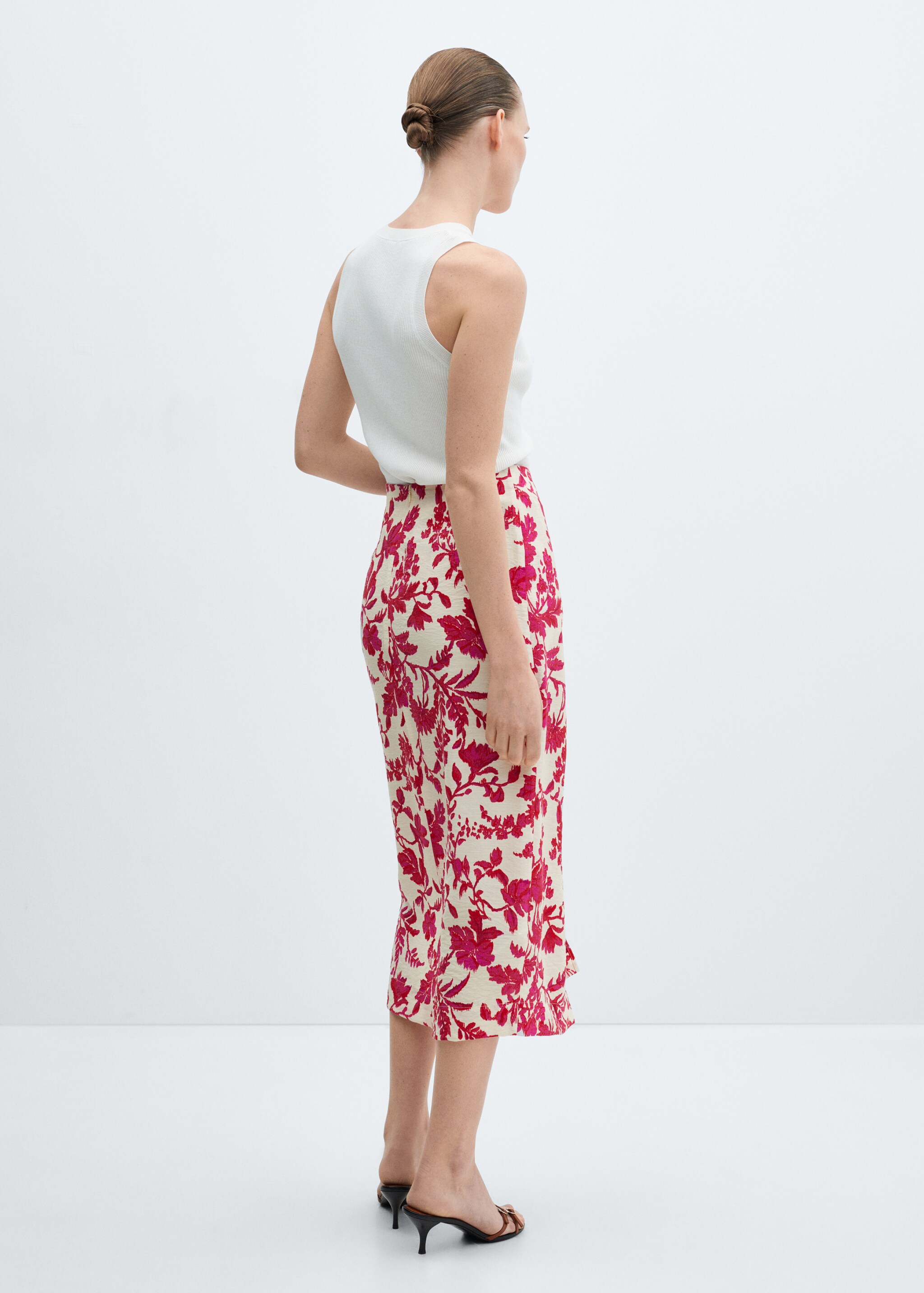 Floral-print wrap skirt - Reverse of the article