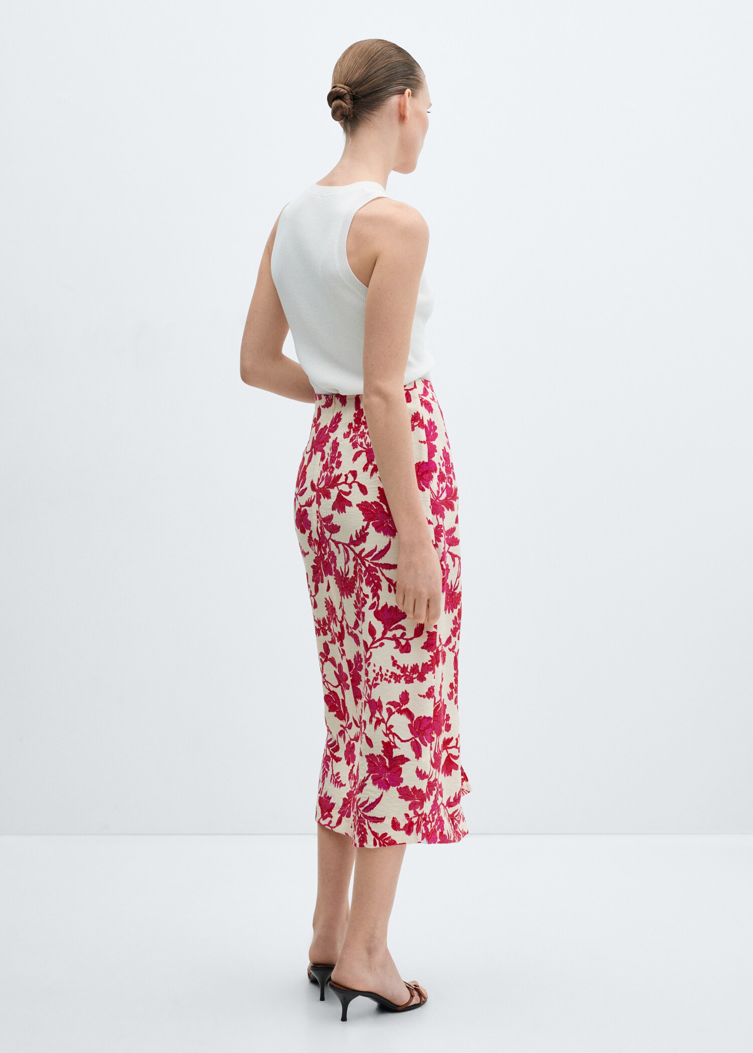 Falda cruzada estampado floral - Reverso del artículo