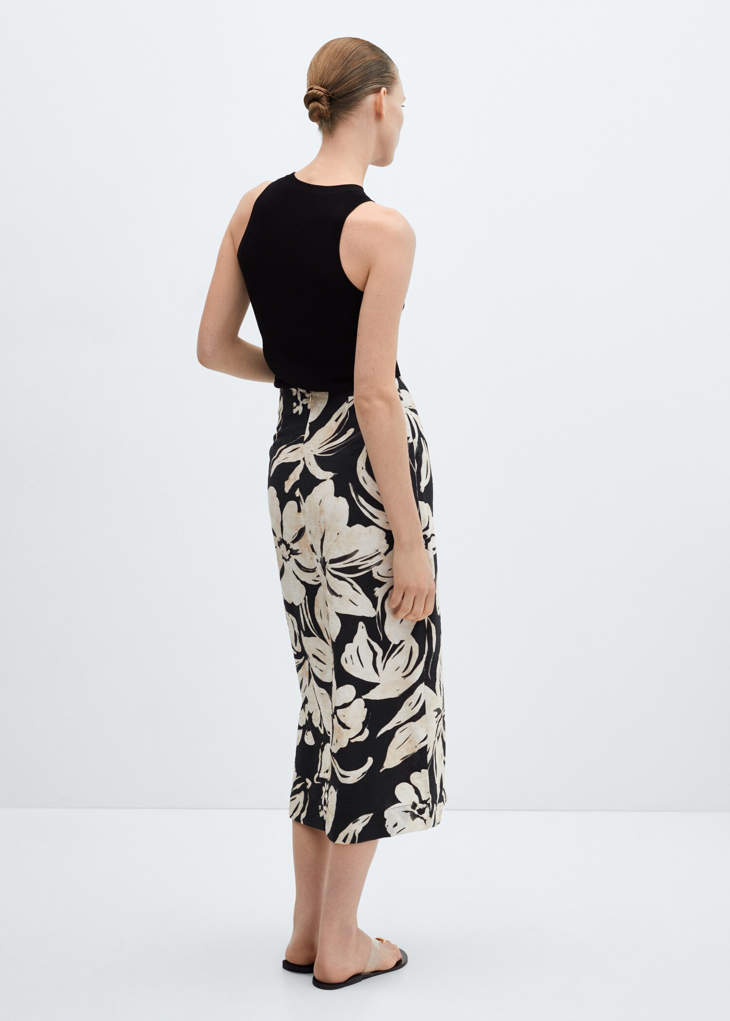 Falda cruzada estampado floral - Reverso del artículo