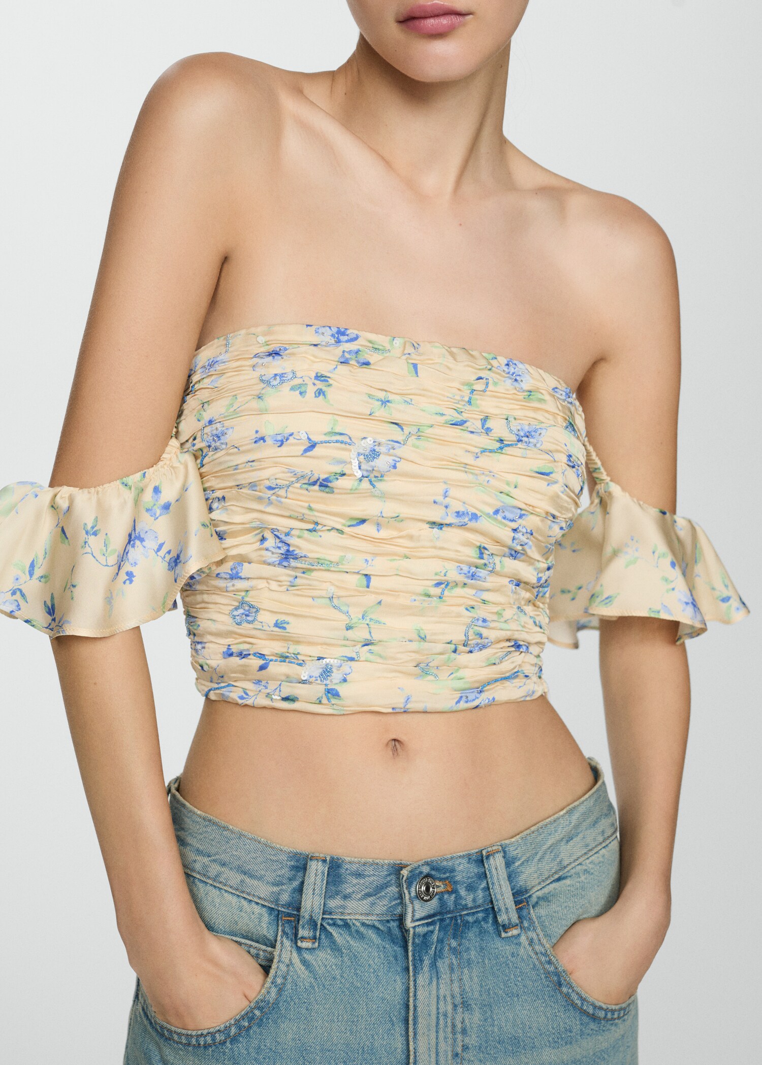เสื้อเกาะอกจับจีบย่น - รายละเอียดของสินค้า 6