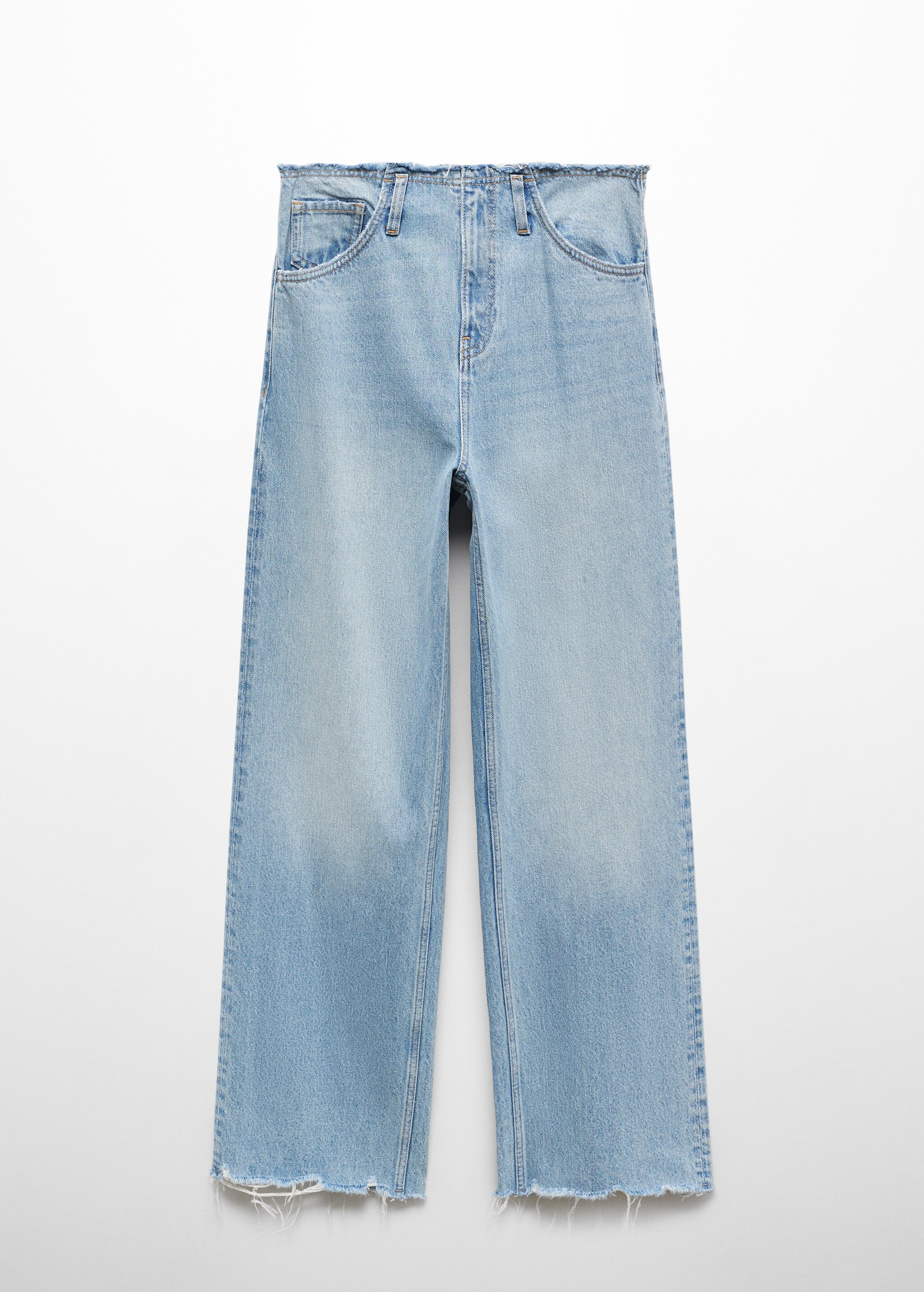 Wideleg-Jeans mit ausgefransten Abschlüssen - Artikel ohne Model